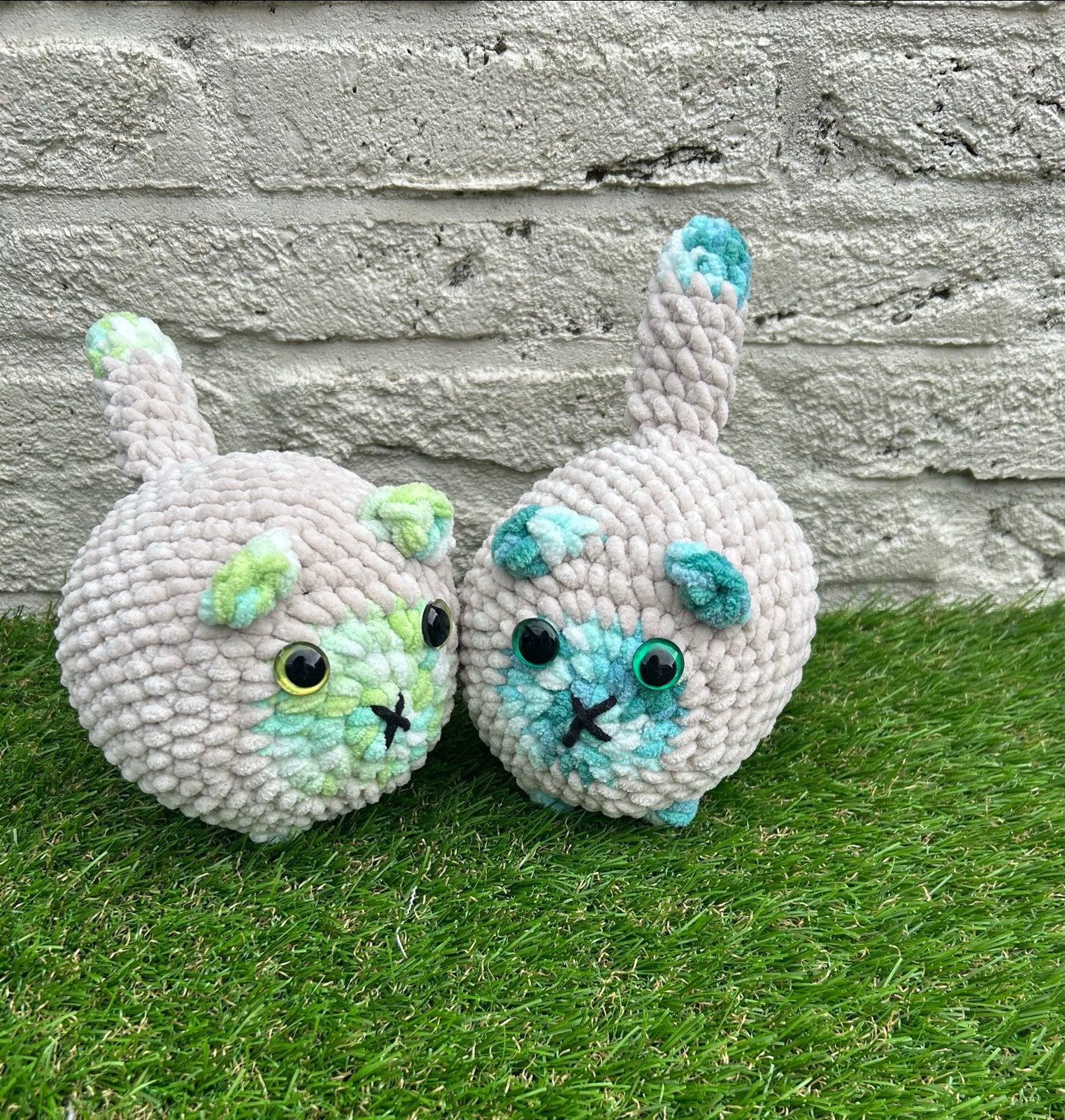 Gehaakte katten knuffels set van 2, Overige merken, Nieuw, Kat, Meerkleurig