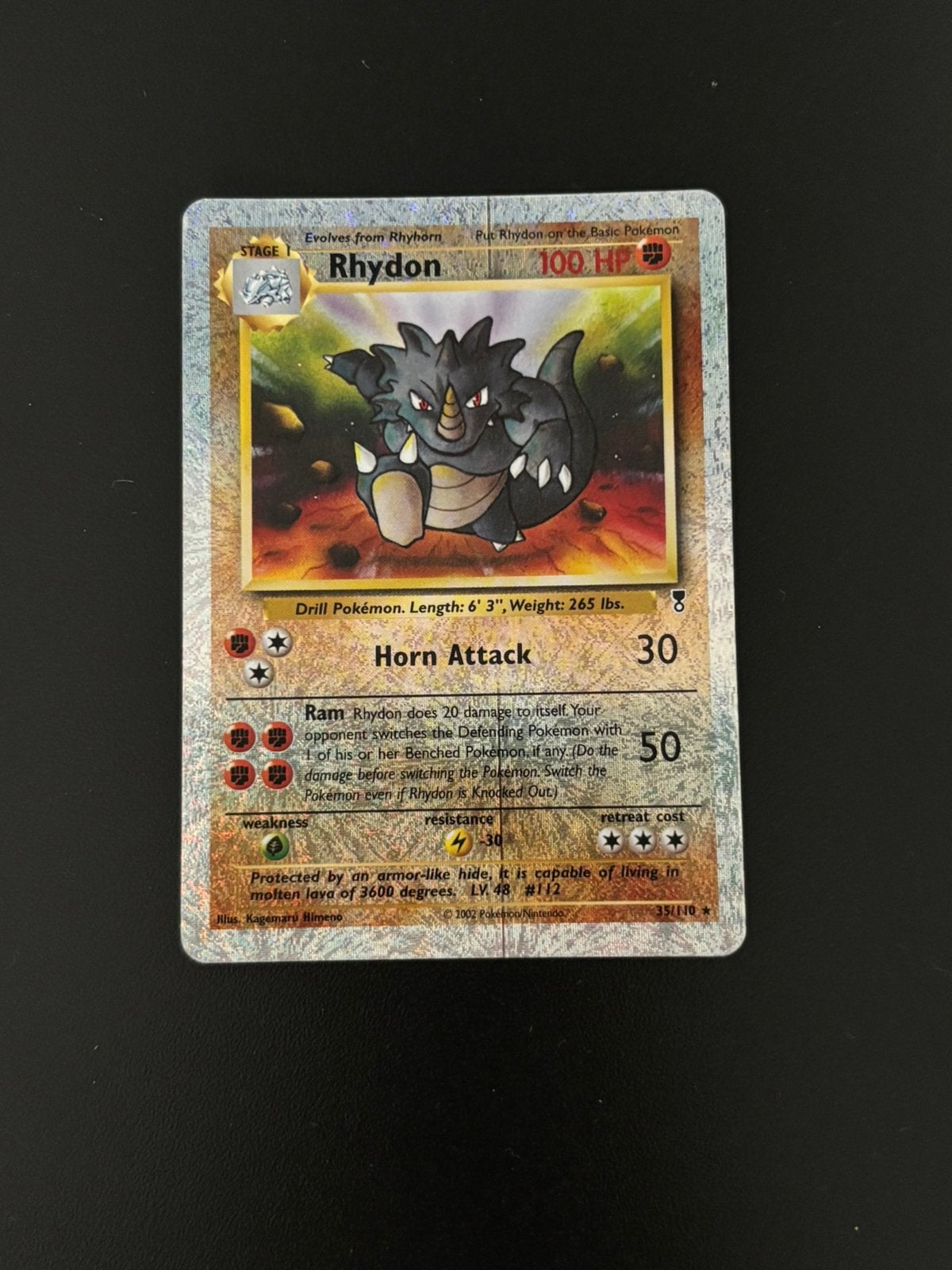 Rhydon 35/110 legendary collection reverse holo, Ophalen of Verzenden, Zo goed als nieuw