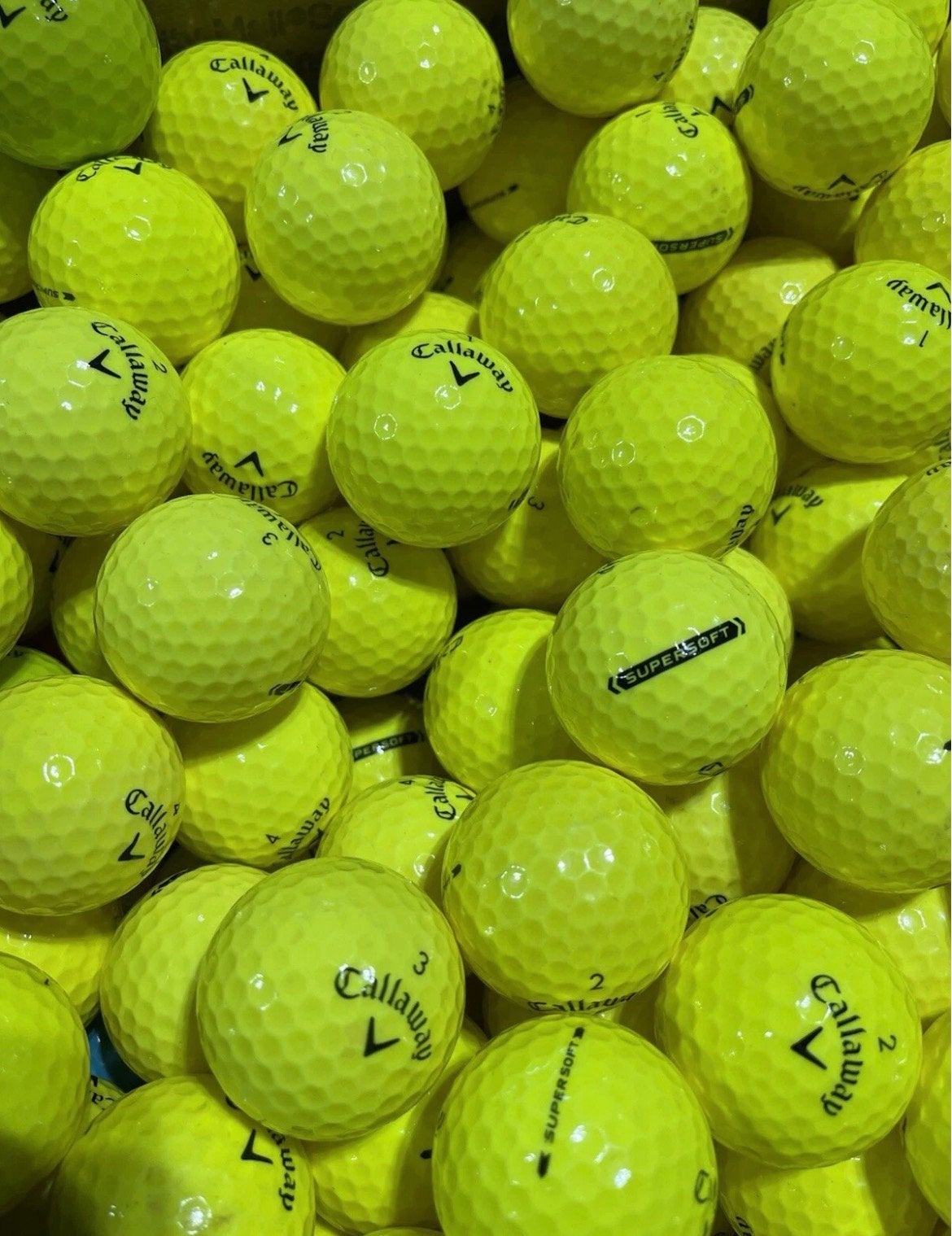 100 goede kwaliteit Callaway Supersoft geel, Sport en Fitness, Ophalen of Verzenden, Zo goed als nieuw, Bal(len), Callaway