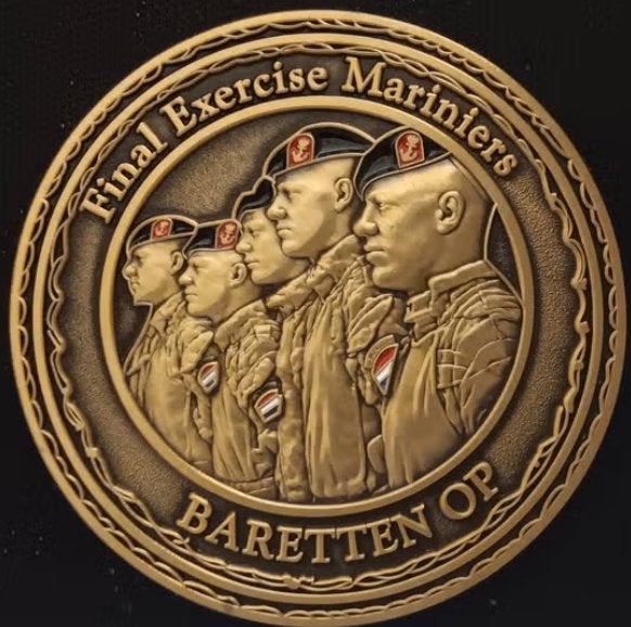 Korps Mariniers FINEX Coins, Verzamelen, Militaria | Algemeen, Verzenden, Marine, Nederland, Embleem of Badge