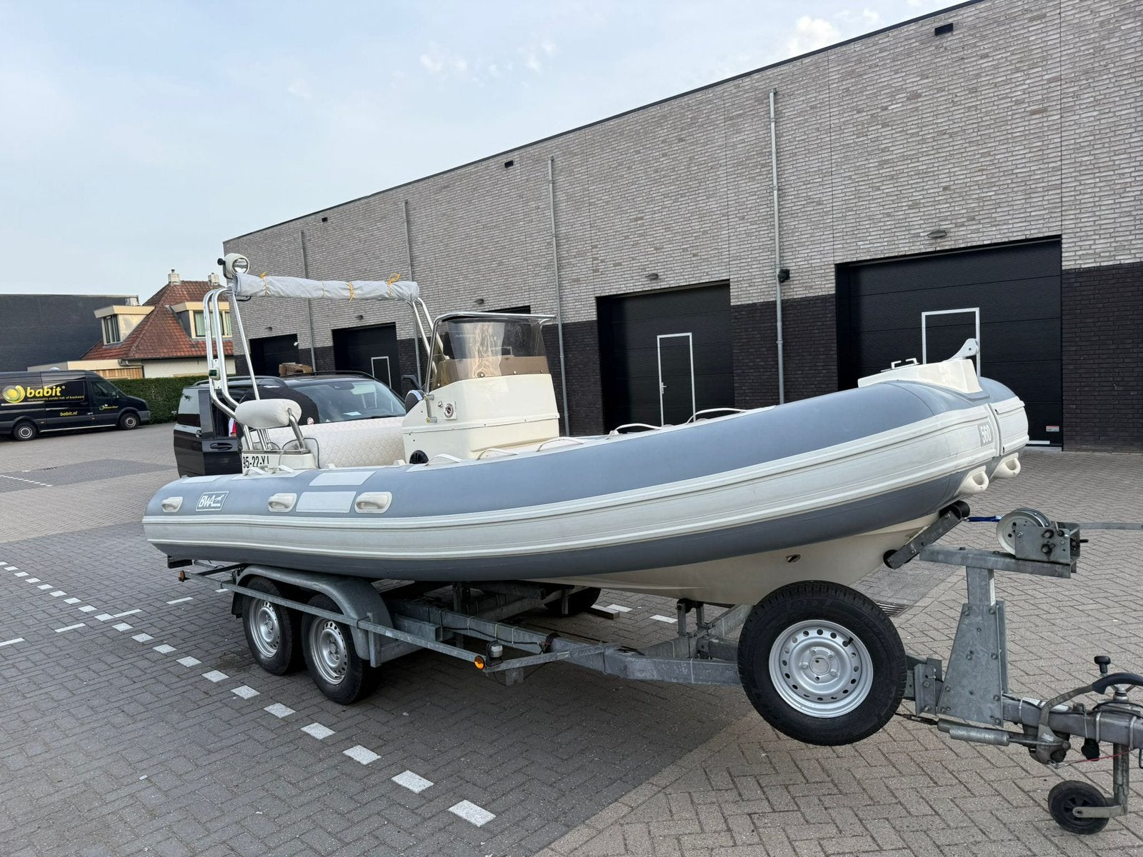 Bwa 560 rib met een mercury 115 pk proxs uit 2016, Watersport en Boten, Rubberboten, 115 pk, Zonnedek, 30 cm, Polyester/glasvezel