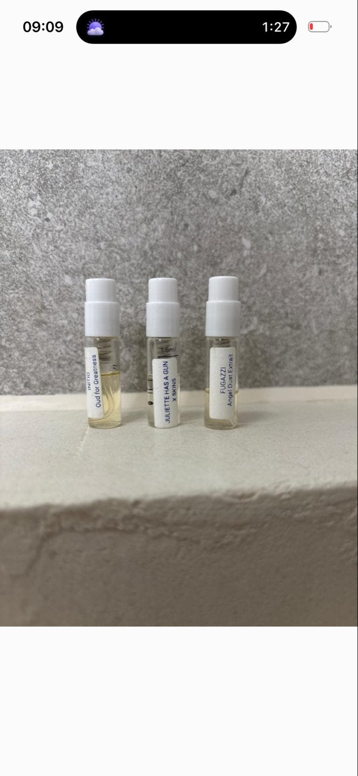 Parfum Samples: Initio, Juliette Has a Gun, Fugazzi, Ophalen of Verzenden, Zo goed als nieuw