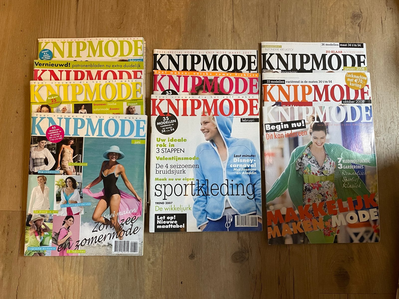 Knipmode tijdschriften 2006, 2007, 2008 - Diverse edities, Hobby en Vrije tijd, Kledingpatronen, Ophalen of Verzenden, Vrouw, Knipmode