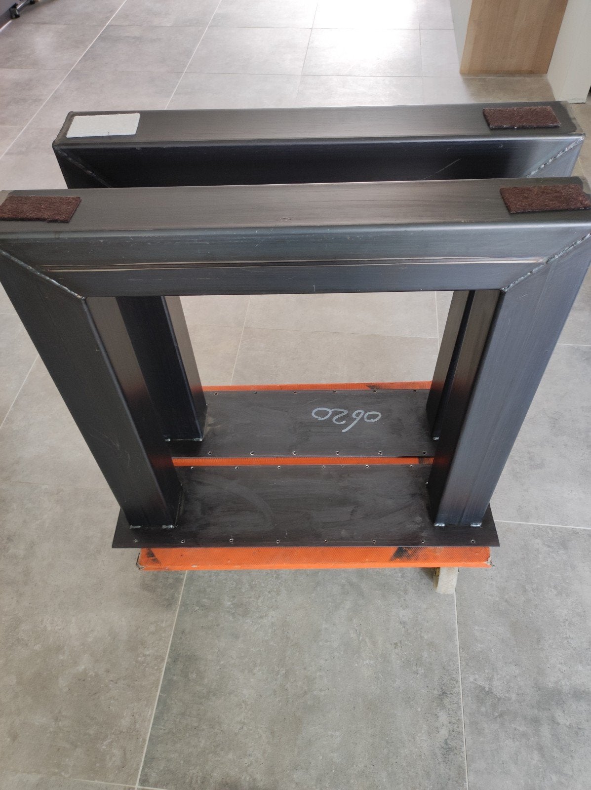 Stalen tafelpoten 74x80x20 cm, Ophalen