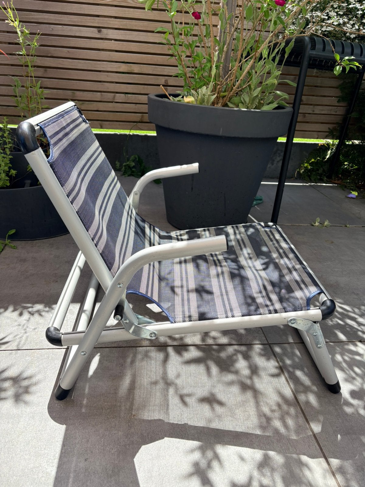 2x campingstoel laag, Ophalen, Gebruikt, Campingstoel