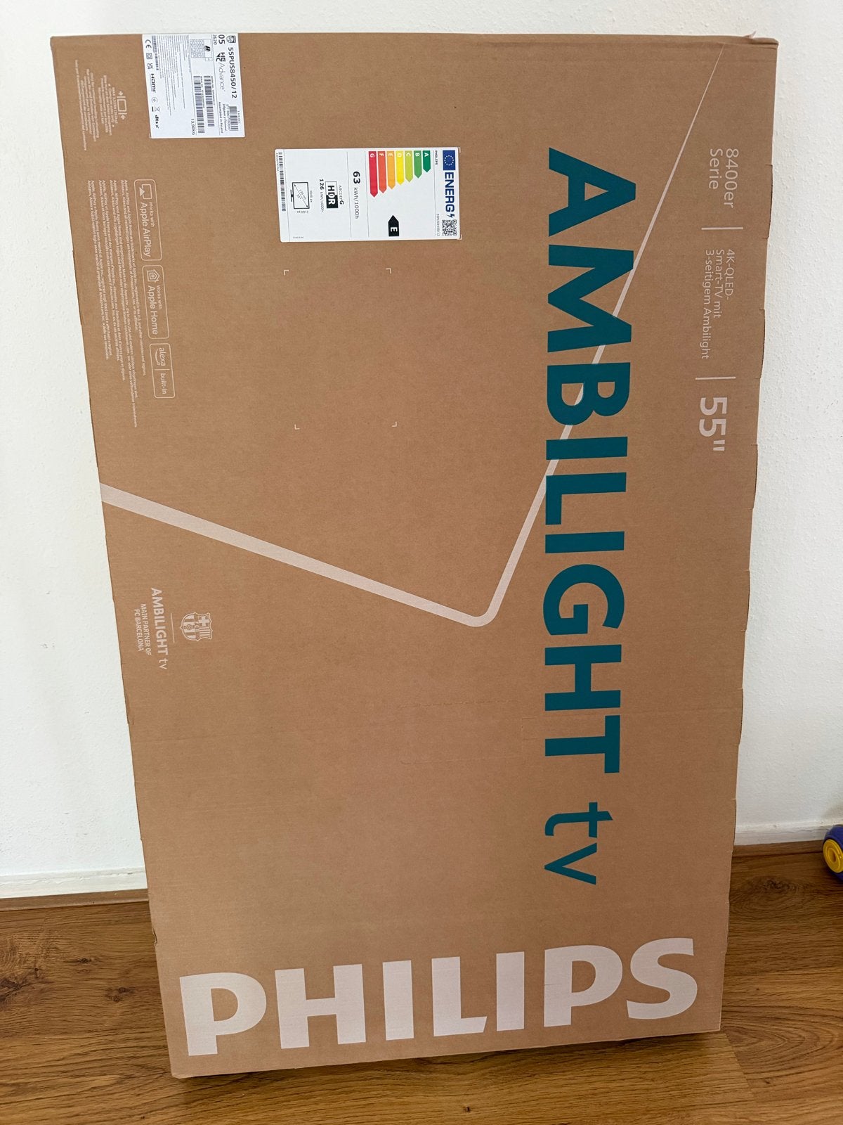 Philips Ambilight 55 inch 4K QLED Smart TV - Nieuw in doos, Ophalen, Philips, QLED, 50 Hz