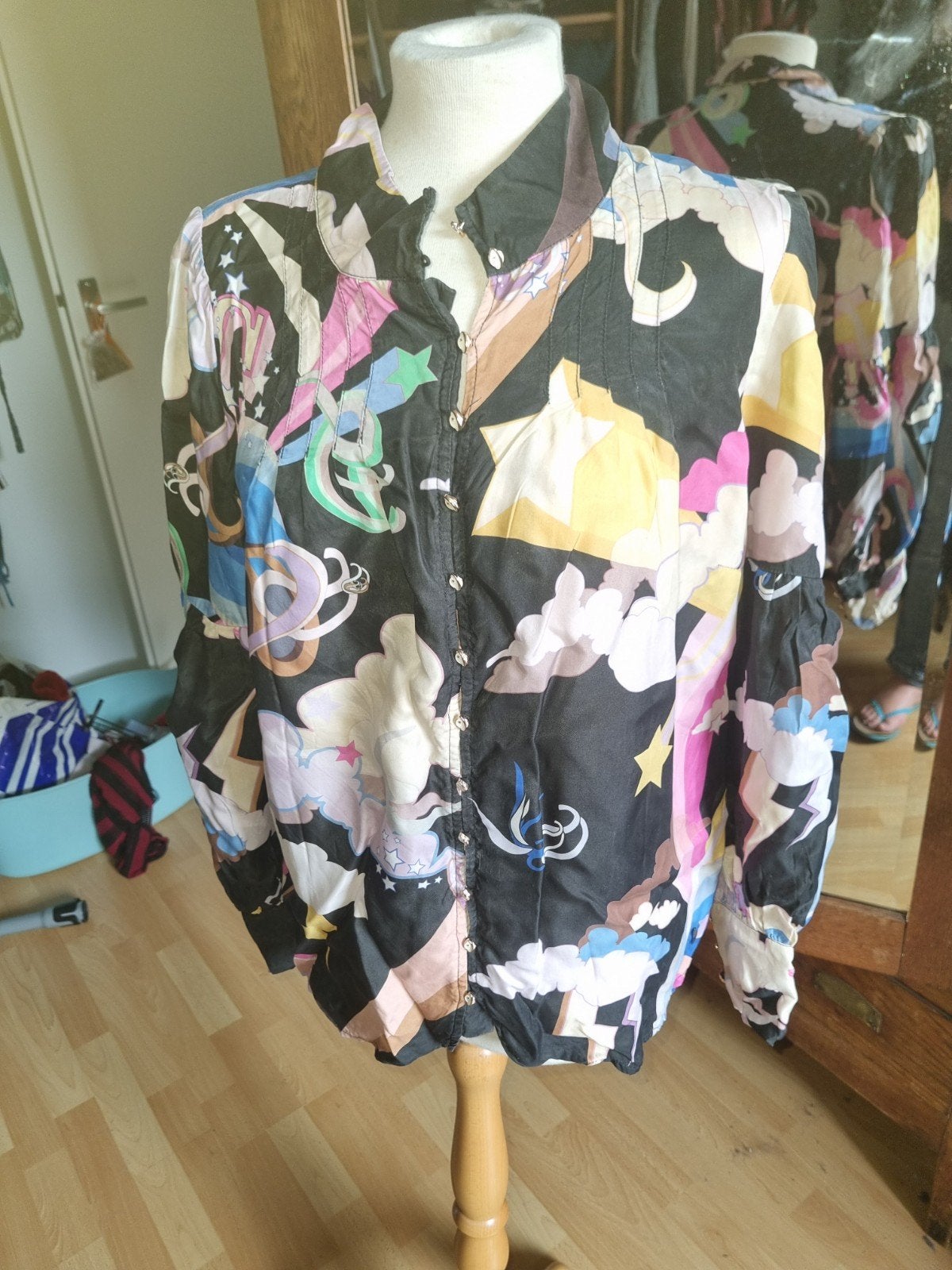 Coster Copenhagen Blouse Maat 40 - Kleurrijk Patroon, Maat 38/40 (M), Meerkleurig, Zo goed als nieuw, Coster Copenhagen
