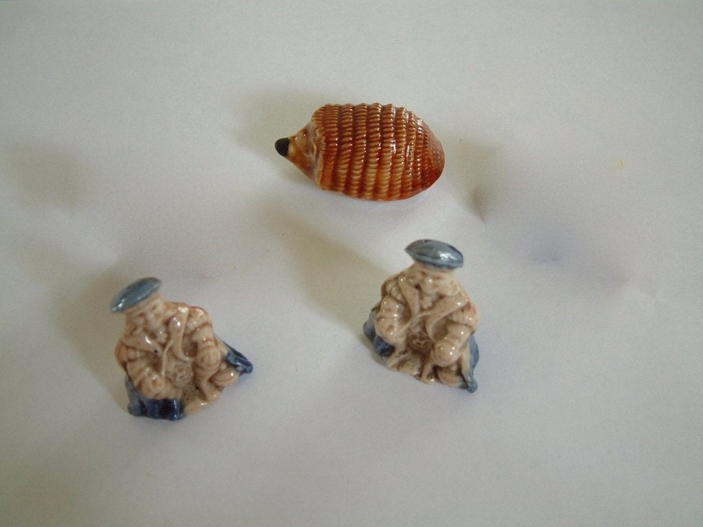 3 WADE beeldjes beeldje England egel 2x koning, Ophalen of Verzenden, Zo goed als nieuw