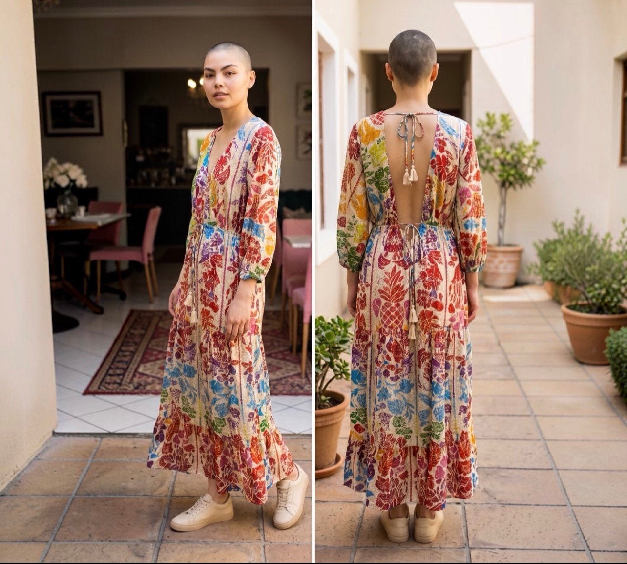 Nieuw maxi ibiza jurk open rug in maat S en Lnu 40%, Kleding | Dames, Ophalen of Verzenden, Nieuw, Maat 38/40 (M), Onder de knie