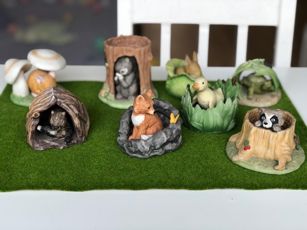Woodland Surprises complete collectie 1984 Franklin Porcelai, Verzamelen, Beelden en Beeldjes, Ophalen of Verzenden, Gebruikt