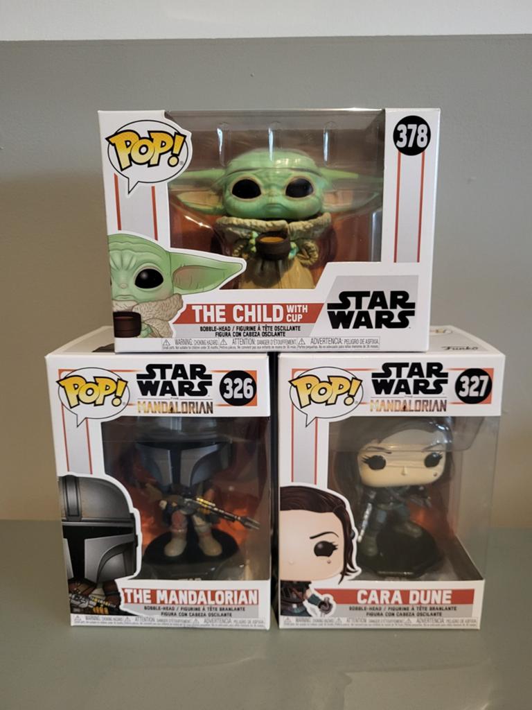 Funko Pop! Star Wars The Mandalorian set (3 stuks), Ophalen of Verzenden, Zo goed als nieuw