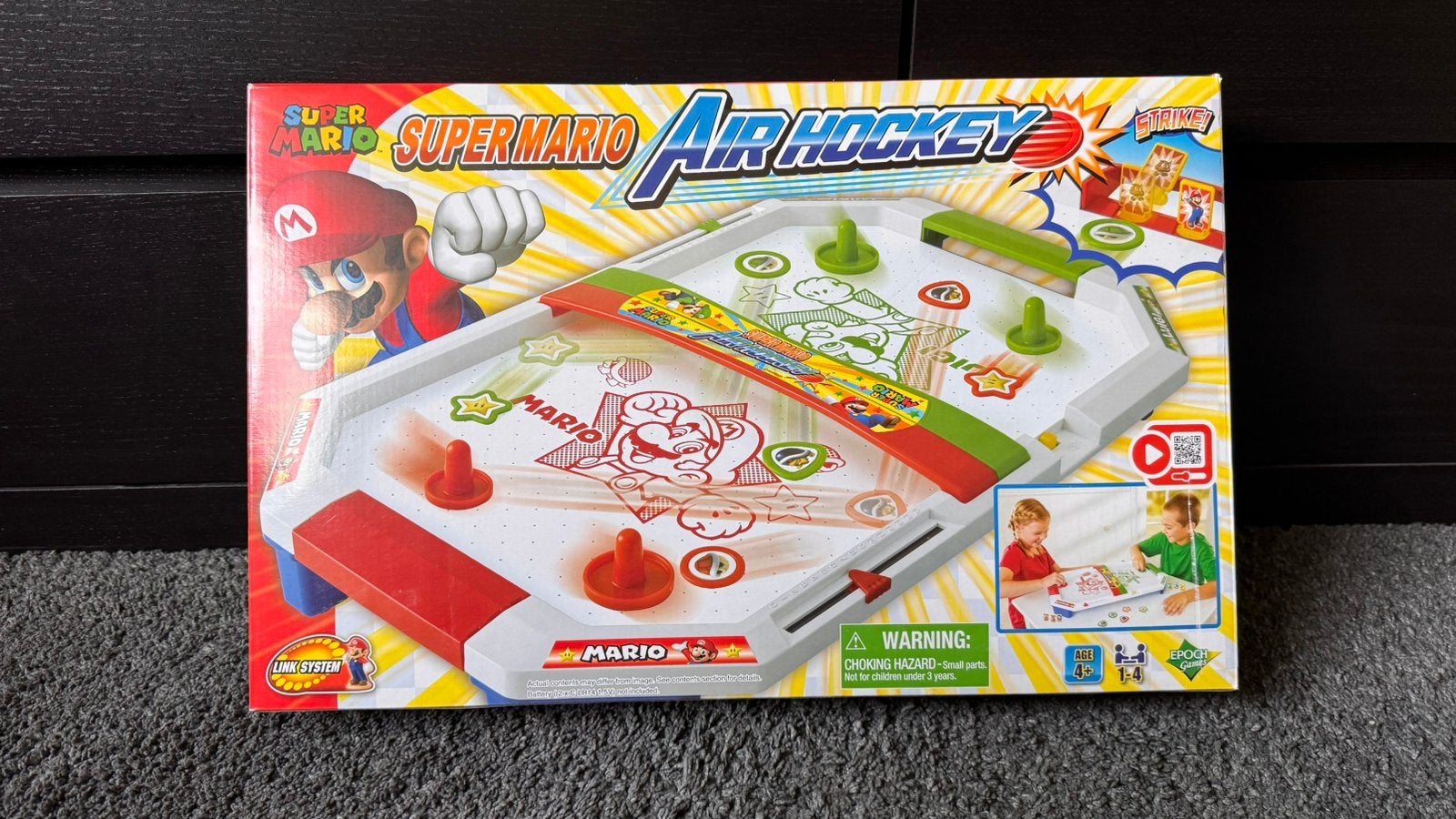 Mario Air Hockey spel, Ophalen, Zo goed als nieuw