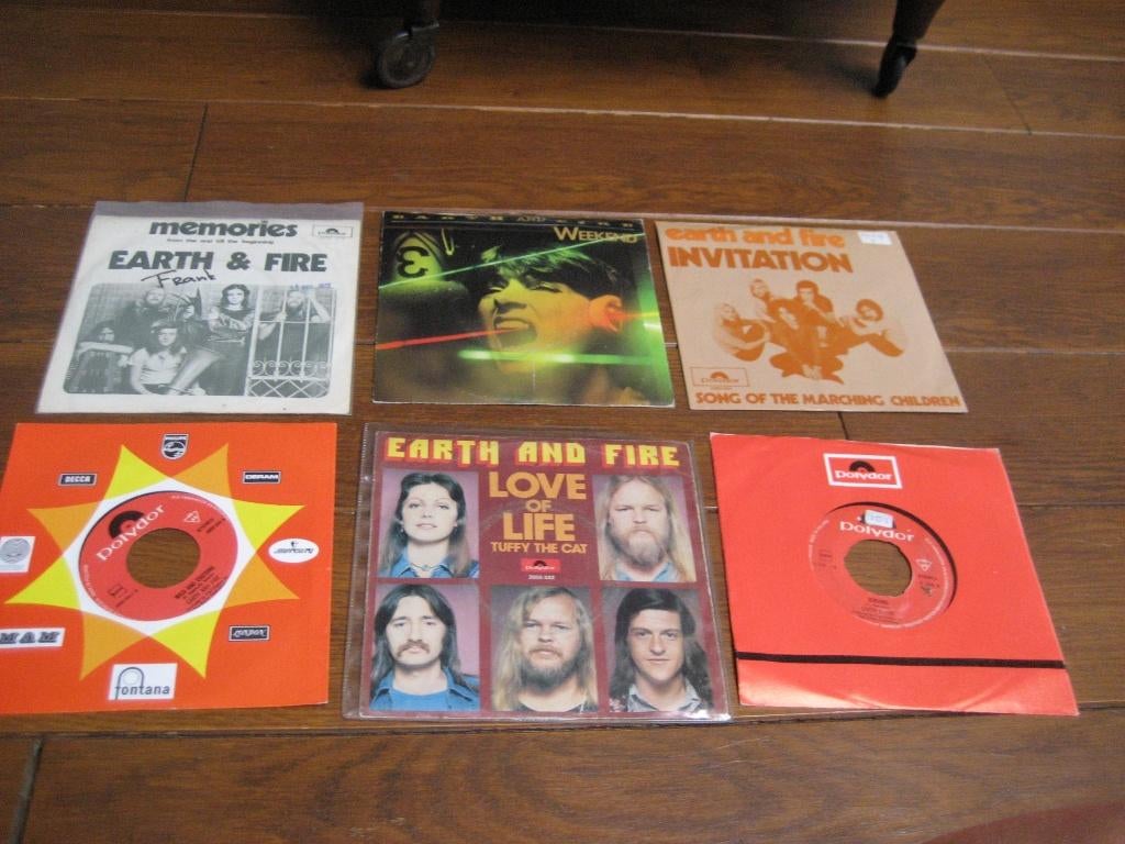 60s nederbeat earth & fire singles 10x, Cd's en Dvd's, Vinyl Singles, Gebruikt, 7 inch, Single, Ophalen of Verzenden