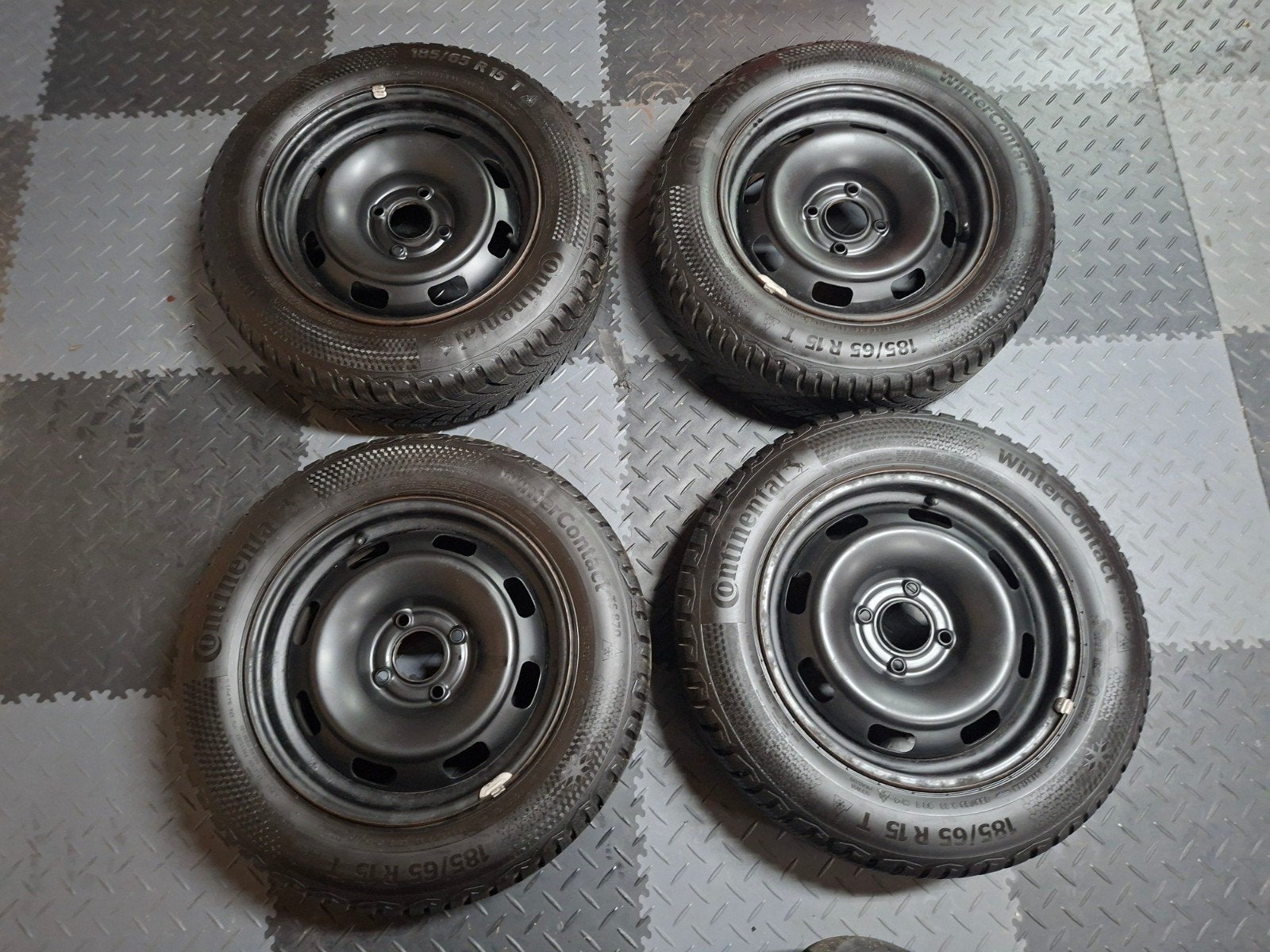 Peugeot 208 Citroen C3 Continental velg winterbanden set, Ophalen, 15 inch, Banden en Velgen, Nieuw