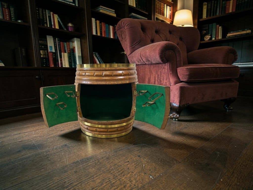 Vintage houten barmeubel / bijzettafel / kastje, Ophalen