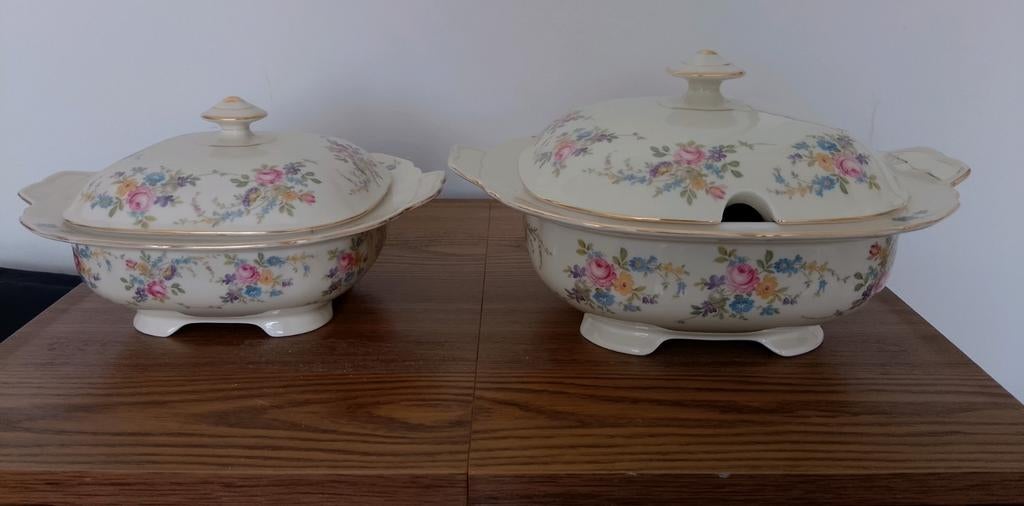 Vintage Thomas Ivory Diner Dekschalen - Zeldzame vondst, Antiek en Kunst, Ophalen