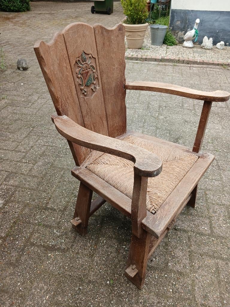stoel, Huis en Inrichting, Ophalen, Gebruikt, Bruin, Hout