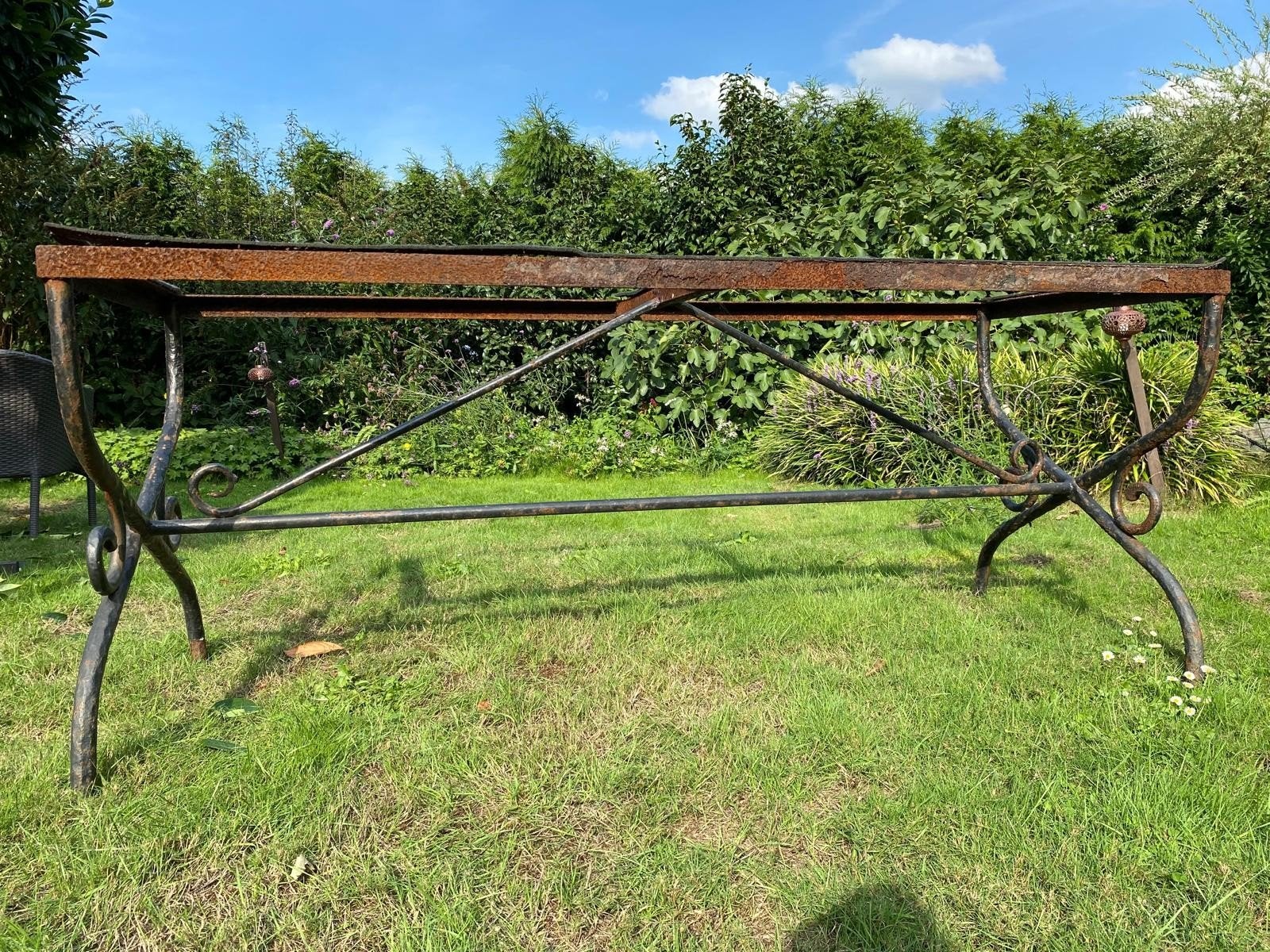 gietijzeren onderstel voor tuintafel., Tuin en Terras, Ophalen, Rechthoekig, Overige materialen