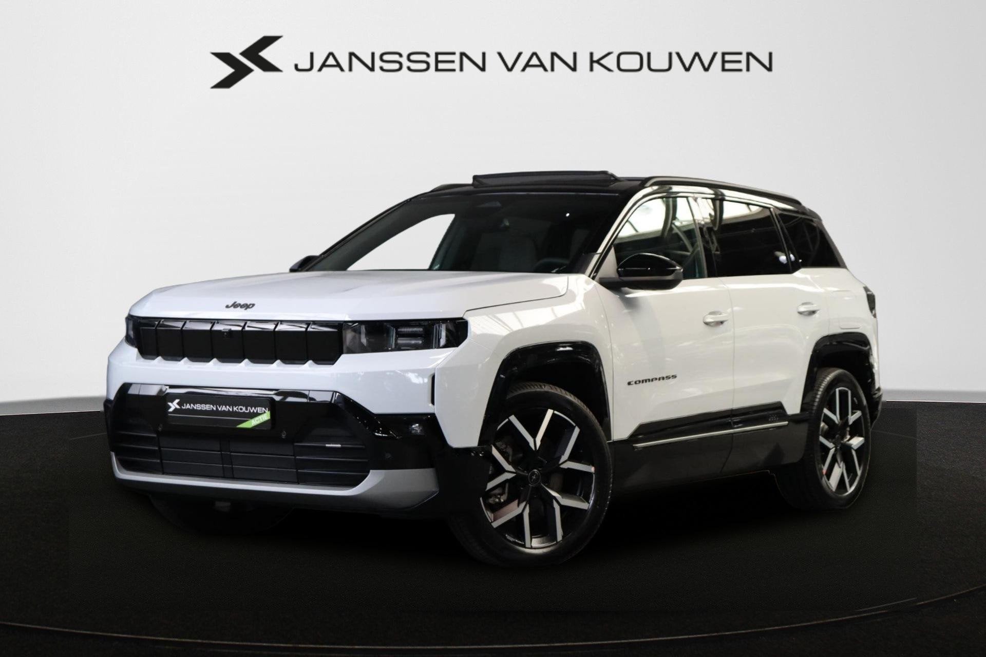 Jeep Compass First Edition 1.6 E-Hybrid Panoramadak / Stoelk, Auto's, Verwarmde buitenspiegels, 213 pk, 4 cilinders, 1865 kg