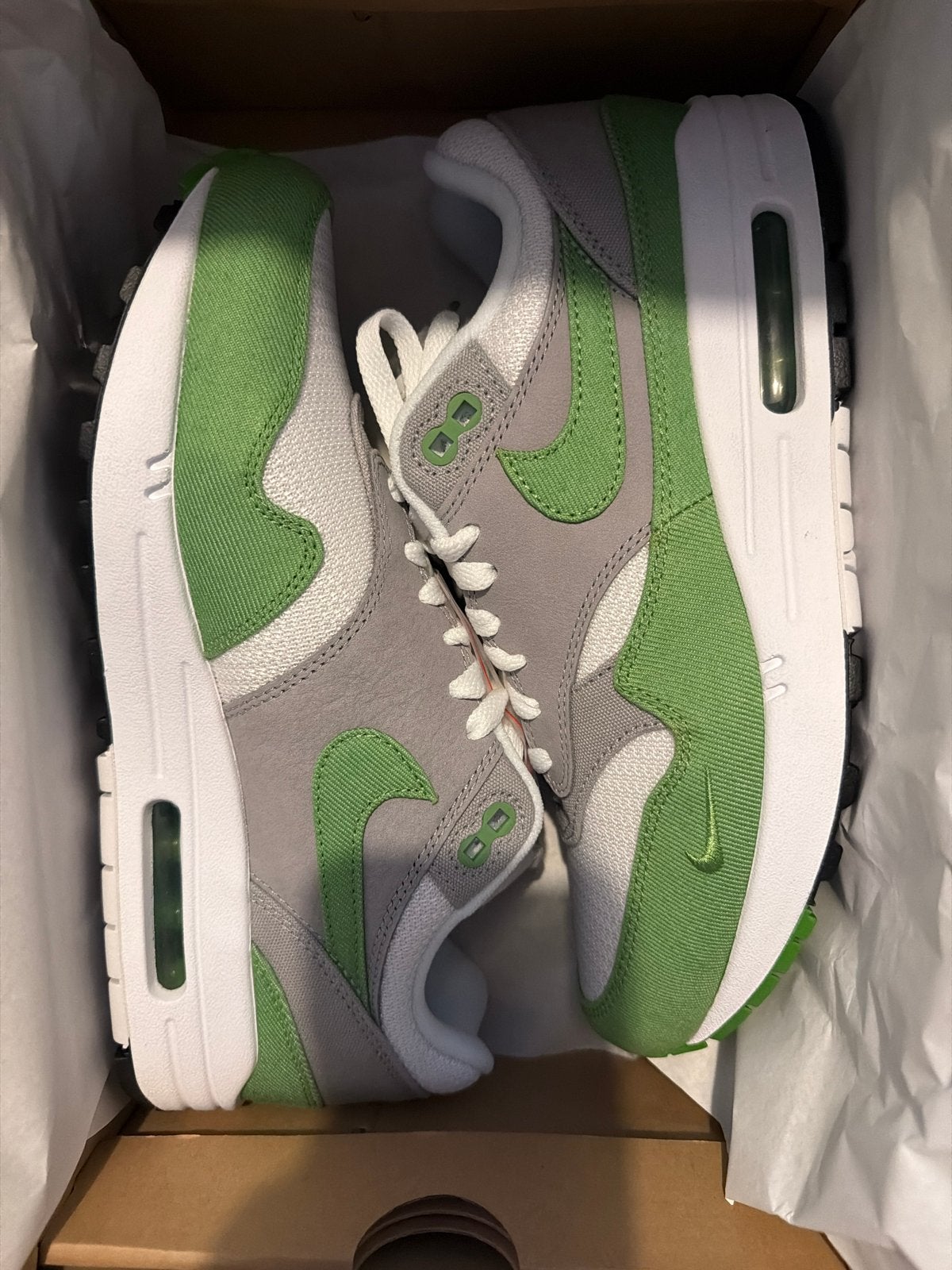Nieuwe Nike Air Max 1 SP Patta Chlorophyll - Maat 41, Ophalen of Verzenden, Nieuw, Overige kleuren, Sneakers of Gympen