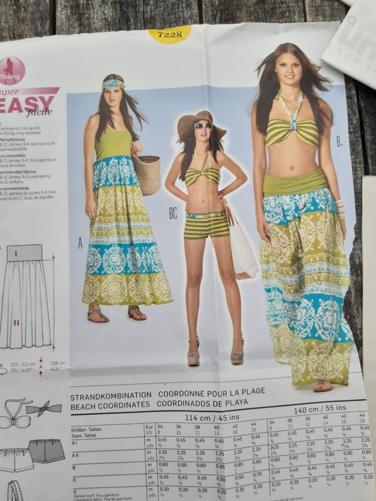 Burdapatroon knippatroon naaipatroon rok jurk bikini zomer, Hobby en Vrije tijd, Kledingpatronen, Ophalen of Verzenden, Nieuw