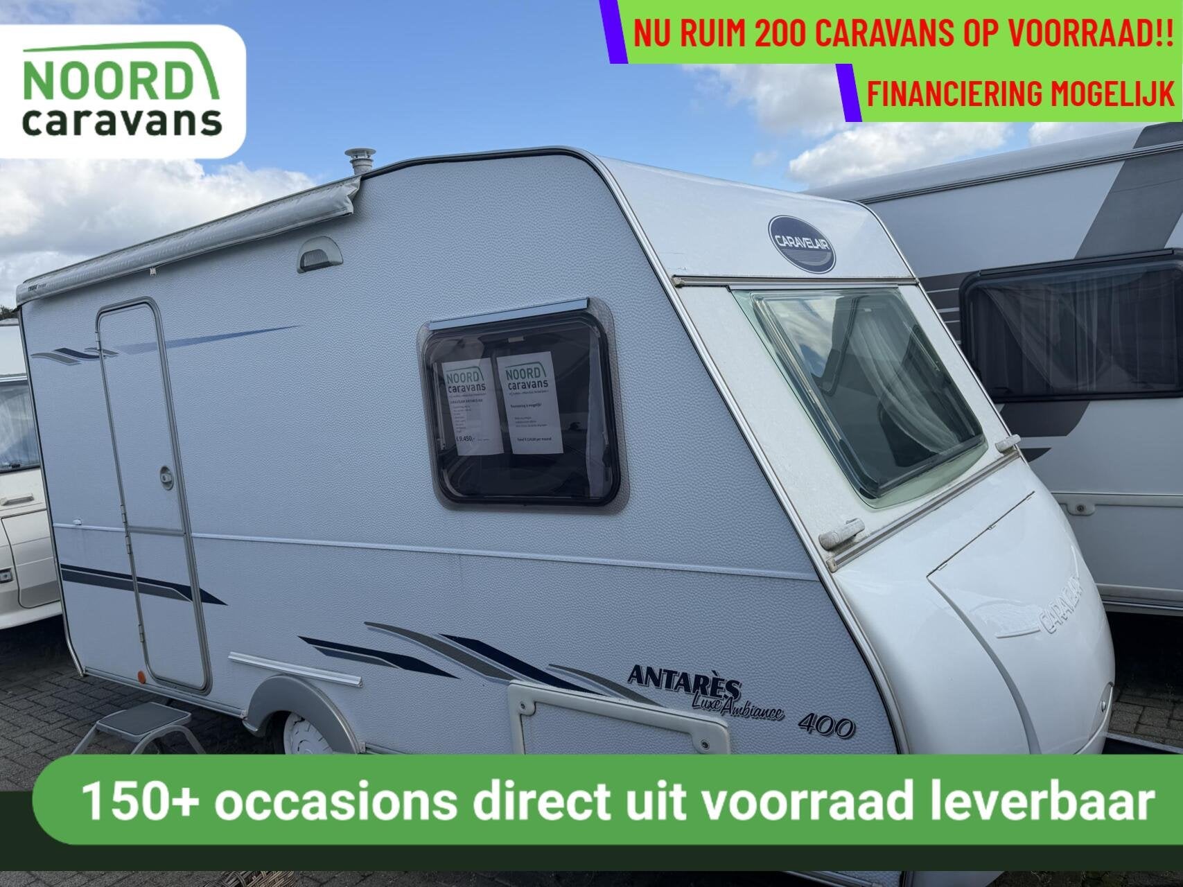 CARAVELAIR ANTARES 400 LUIFEL + VASTBED + LICHTGEWICHT, Caravans en Kamperen, Bedrijf, 750 - 1000 kg, 5 tot 6 meter, Caravelair