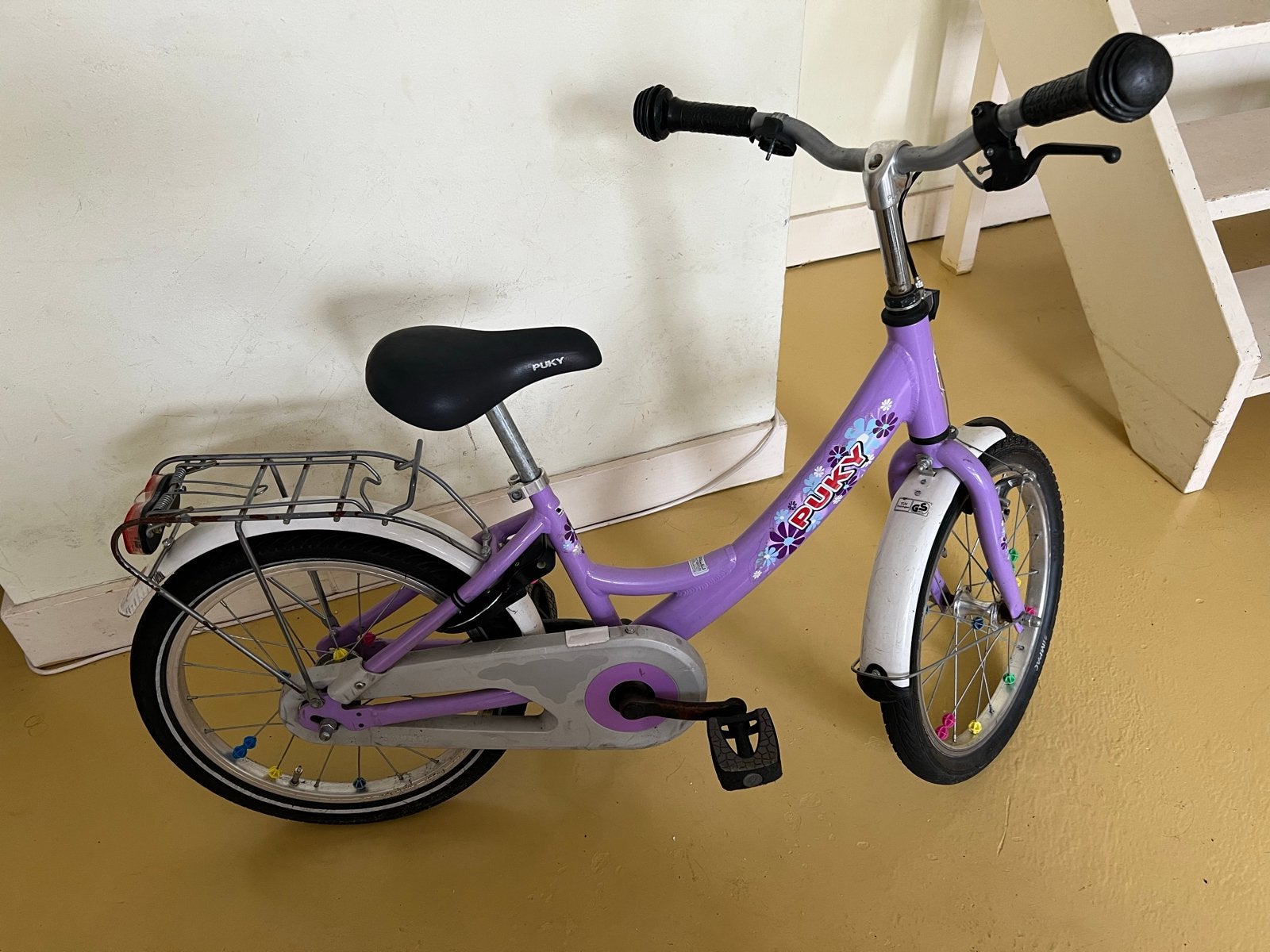 Puky kinderfiets 18 inch - paars, Fietsen en Brommers, Fietsen | Kinderfietsjes, Ophalen of Verzenden, Gebruikt, Terugtraprem