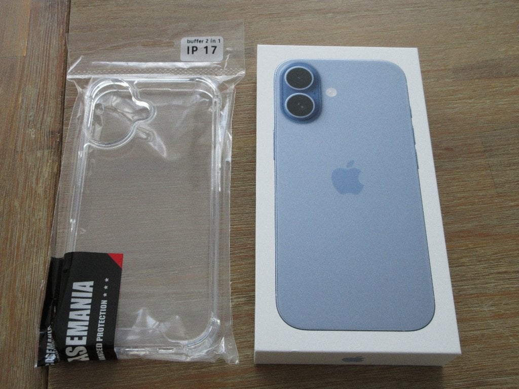 (Geseald +Bon) Iphone 17 256 + Case Blauw Mist, Ophalen, Nieuw, Blauw, 256 GB
