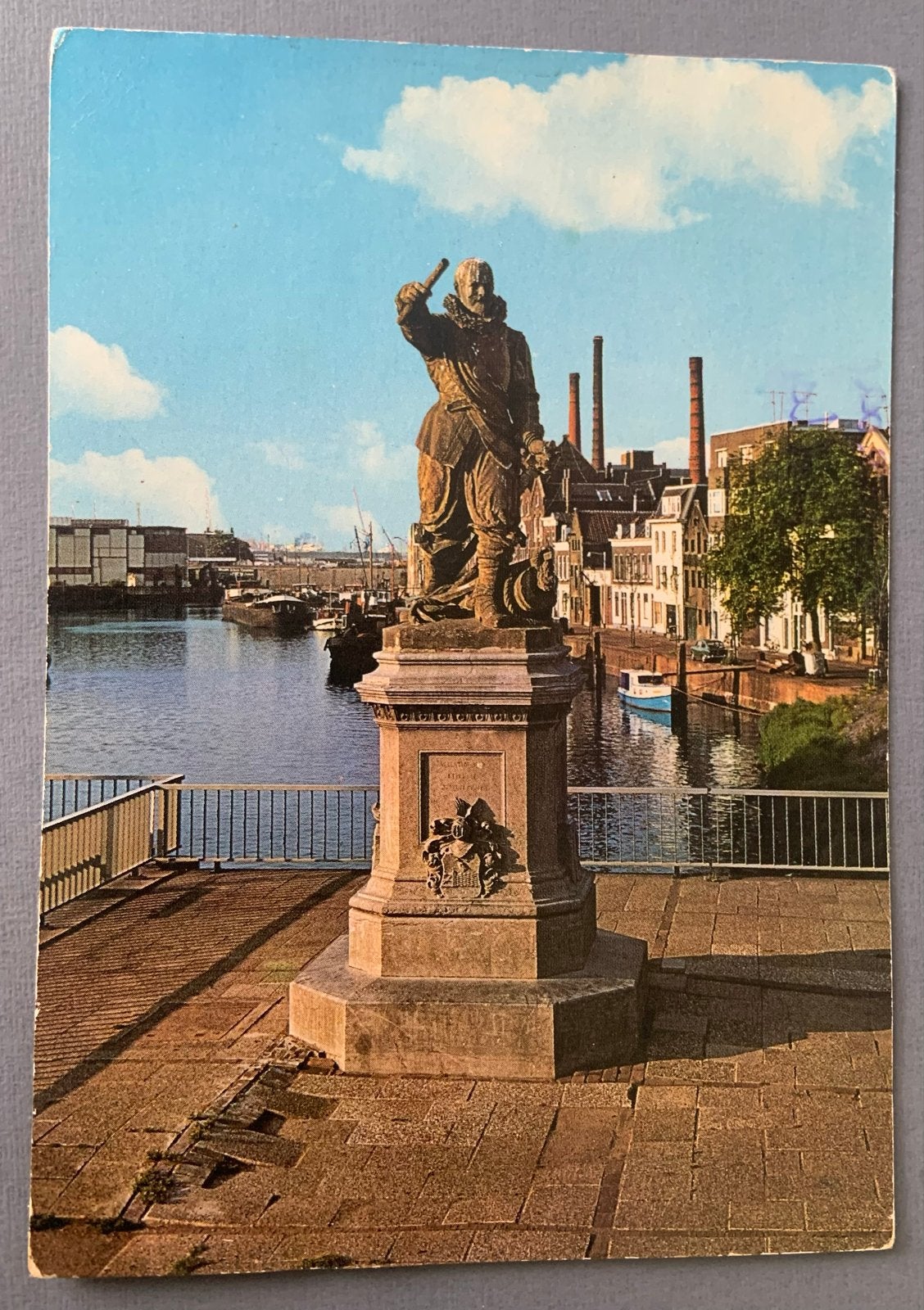 Monument Piet Hein Rotterdam, Verzamelen, Ansichtkaarten | Nederland, Verzenden, 1980 tot heden, Gelopen, Zuid-Holland