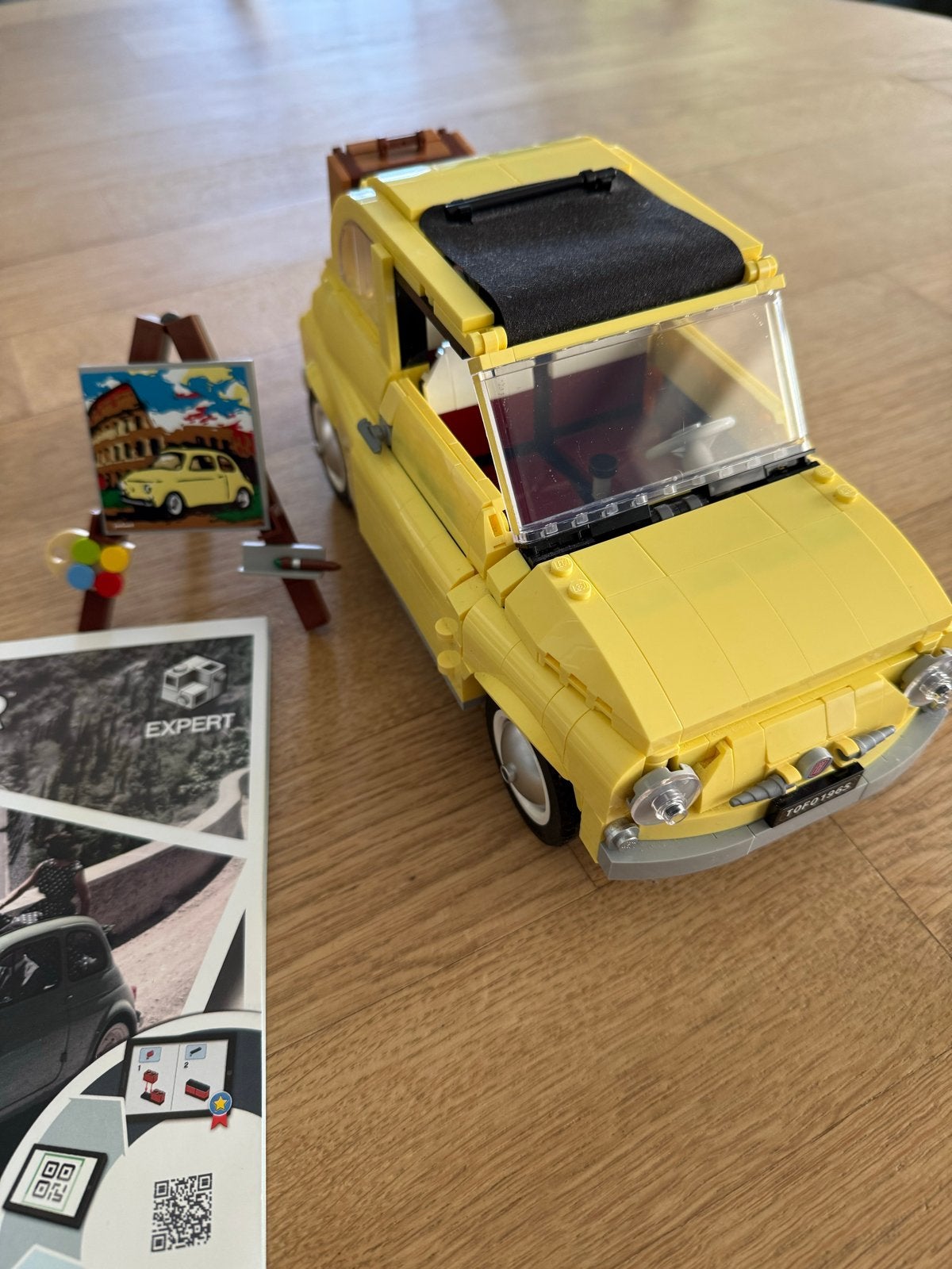 Lego Creator Expert Fiat 500 (10271) - Geel, Lego, Inclusief instructies, Ophalen of Verzenden, Zo goed als nieuw