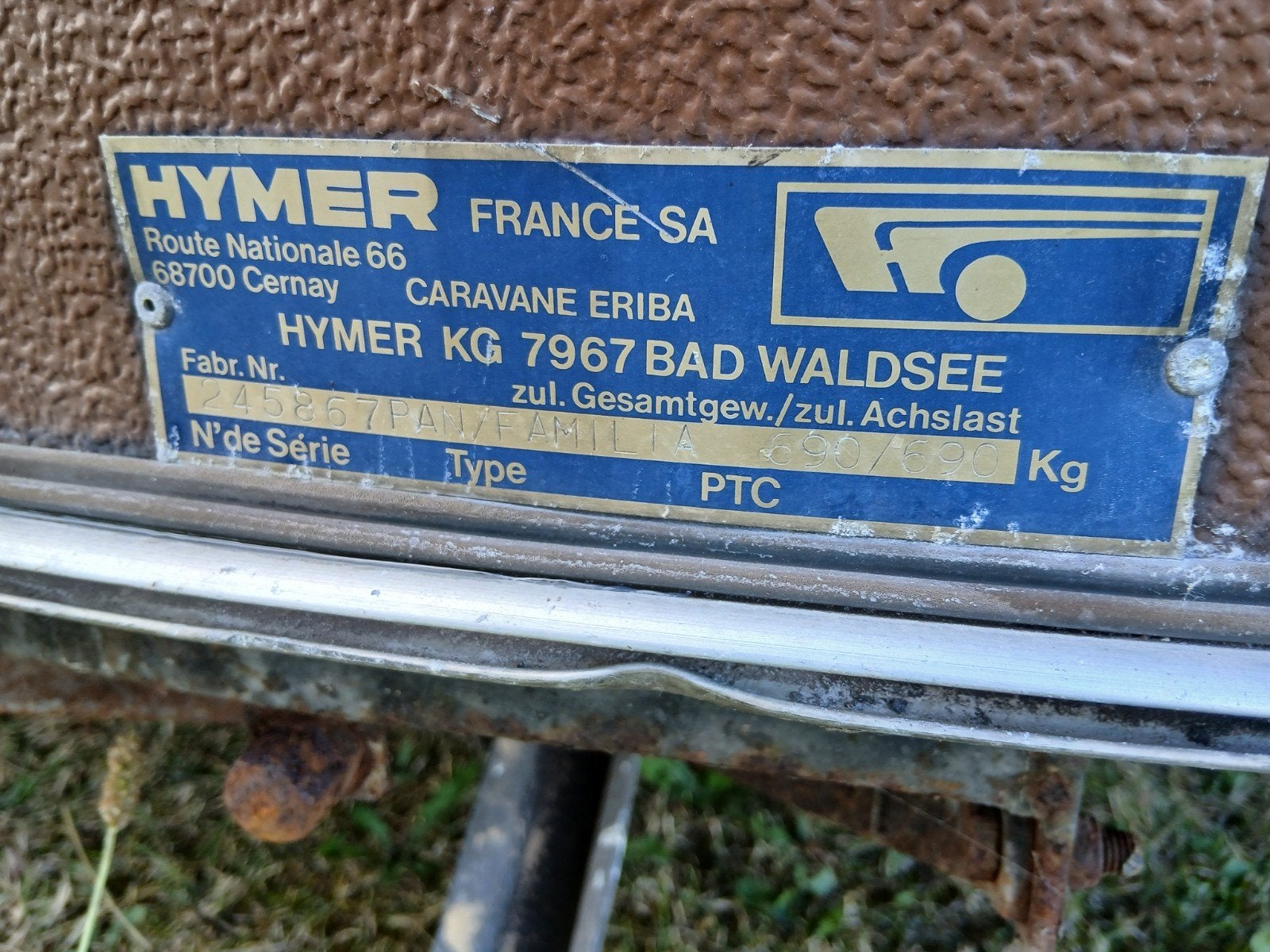 Klassieke Eriba Touring te koop, Caravans en Kamperen, Standaardzit, Tot en met 2, Particulier, 500 - 750 kg