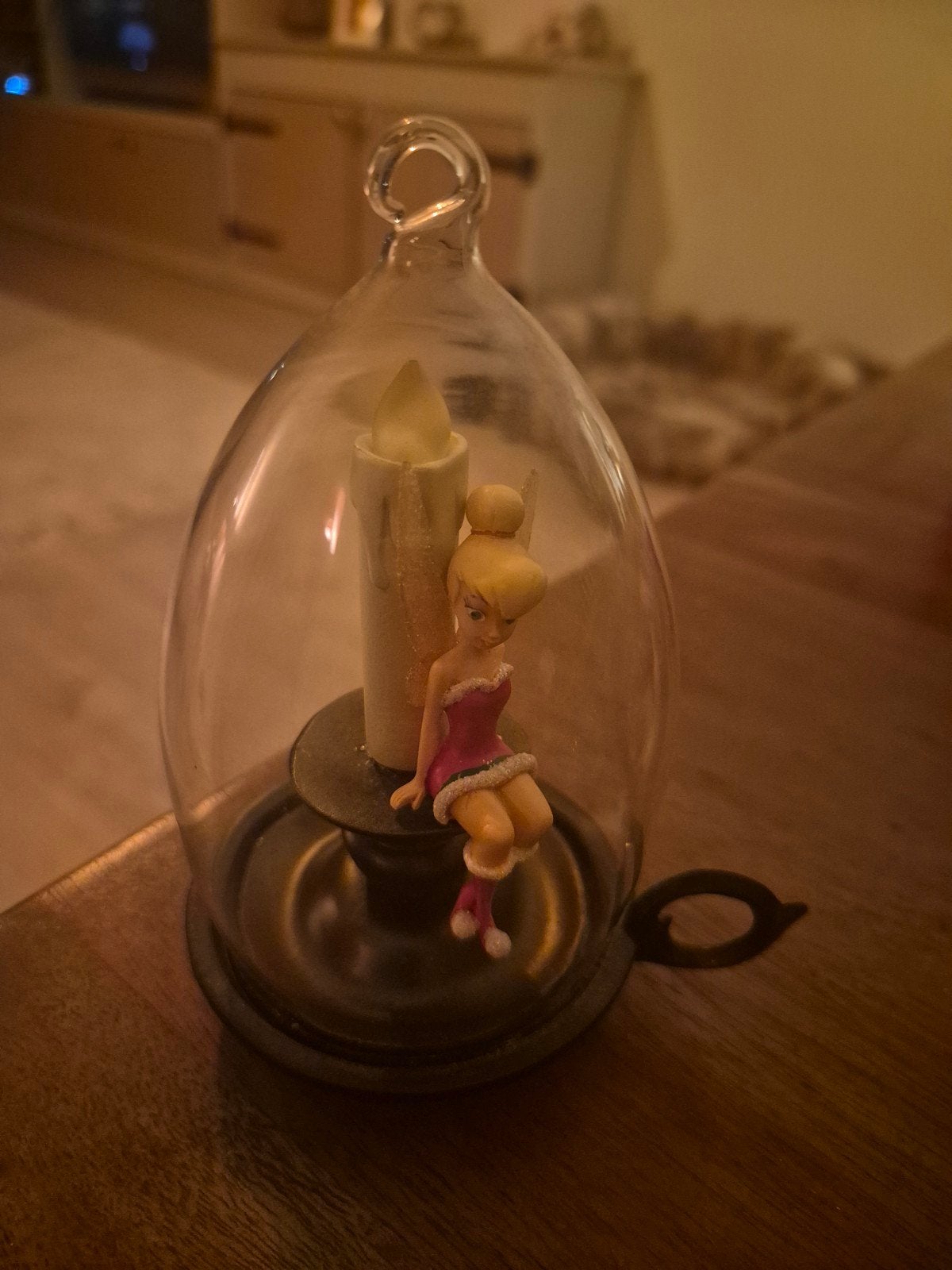 Origineel Disney Store Tinker Bell Ornament in Glazen Stolp, Verzamelen, Disney, Ophalen of Verzenden, Beeldje of Figuurtje
