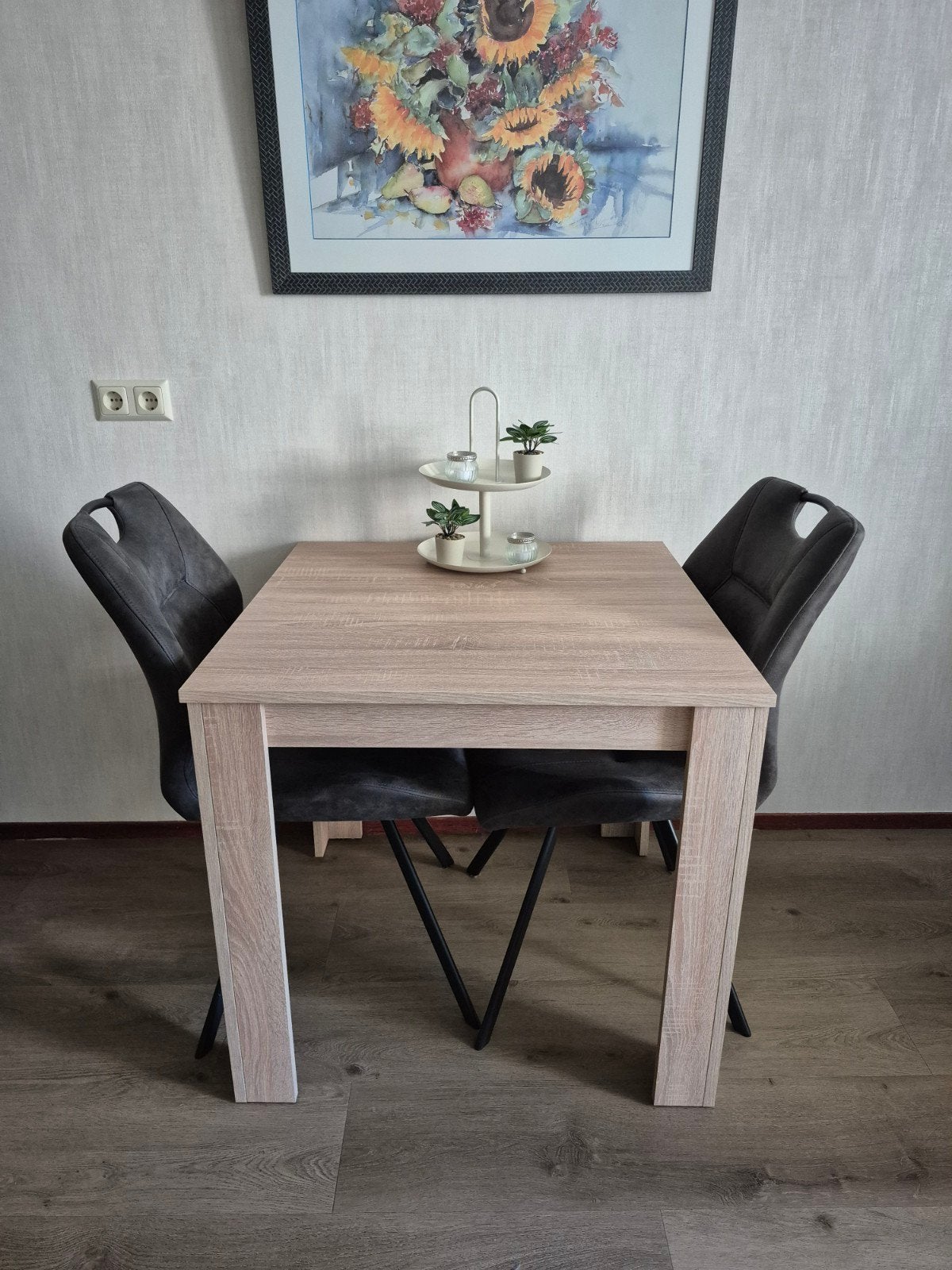 tafel en 2 stoelen, Ophalen, Gebruikt, 4 tot 6 stoelen