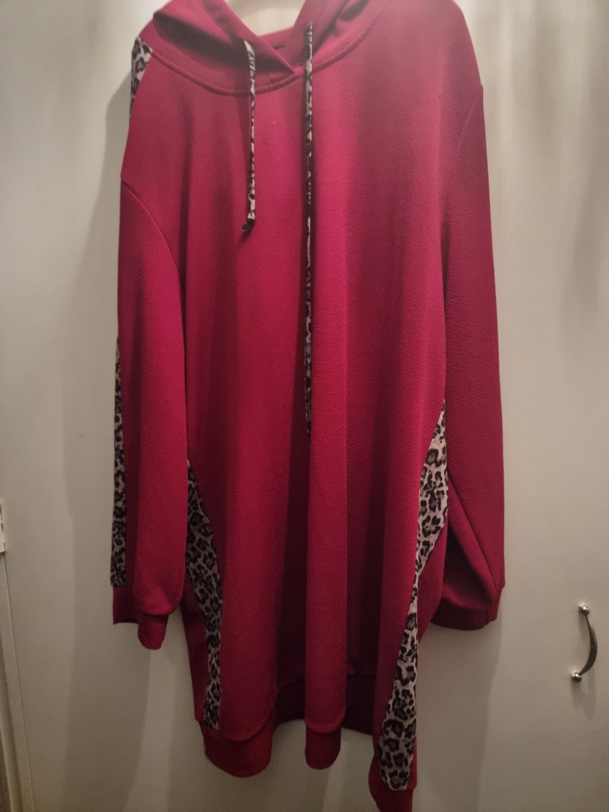 Warme Rode Sweater Tuniek met Tijgerbies - Maat 4XL, Ophalen of Verzenden