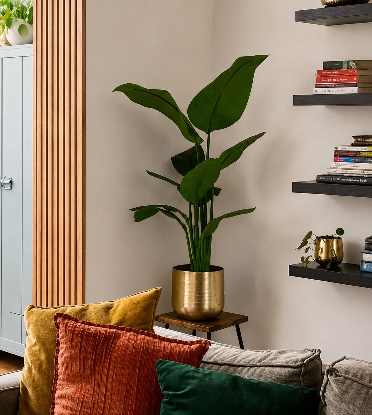 Kunstplant Strelitzia - 120-130 cm, Ophalen, Binnen, Groen, Kunstplant