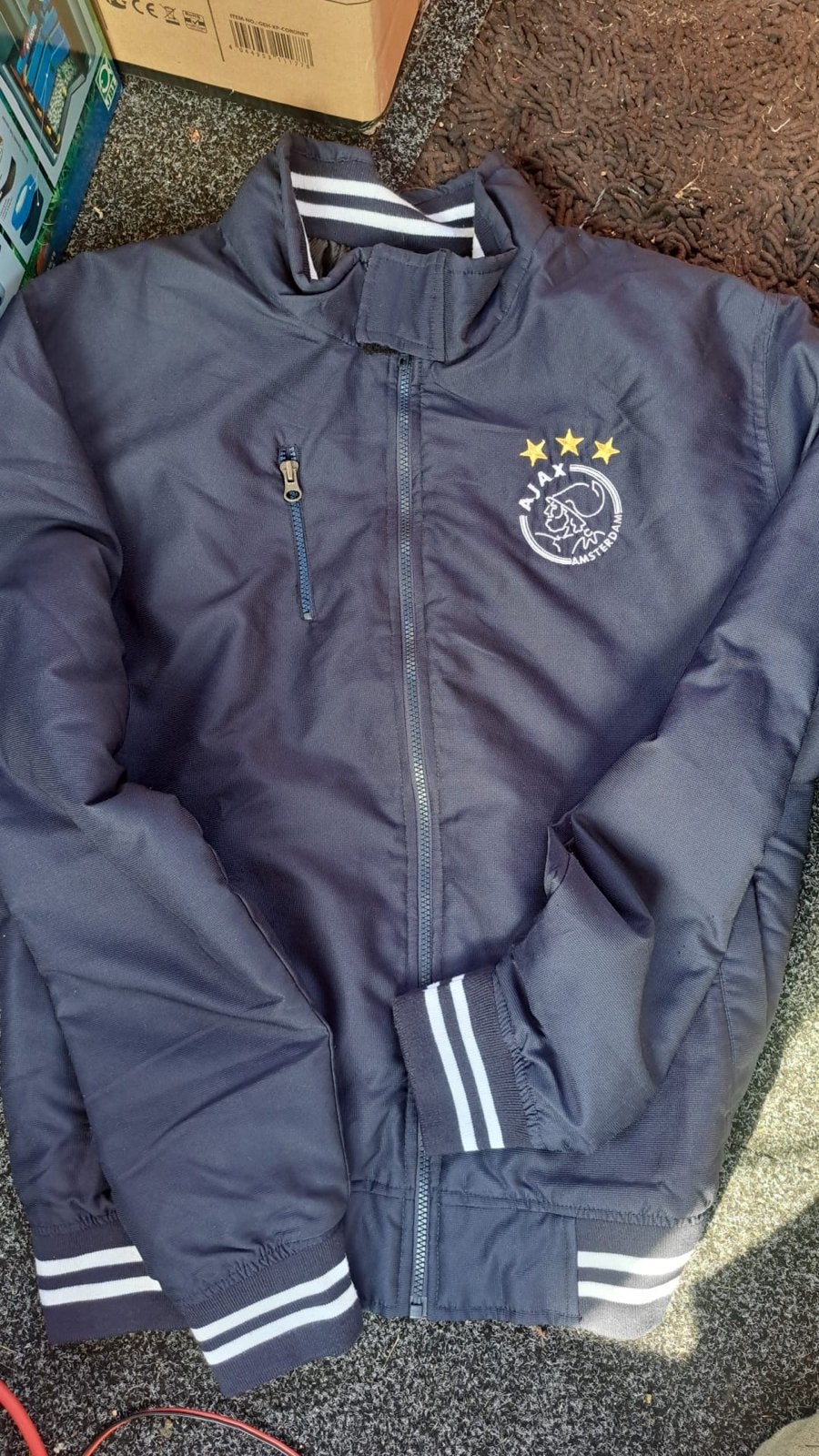 Ajax Bomberjack - Maat L - Zo goed als nieuw, Maat 52/54 (L), Blauw, Ophalen of Verzenden, Zo goed als nieuw