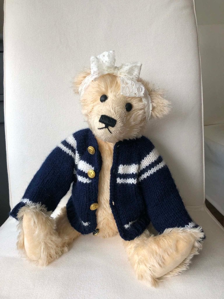 TonniBears artist Marjan Balke mohair blond beer, Ophalen, Zo goed als nieuw, Stoffen beer, Overige merken