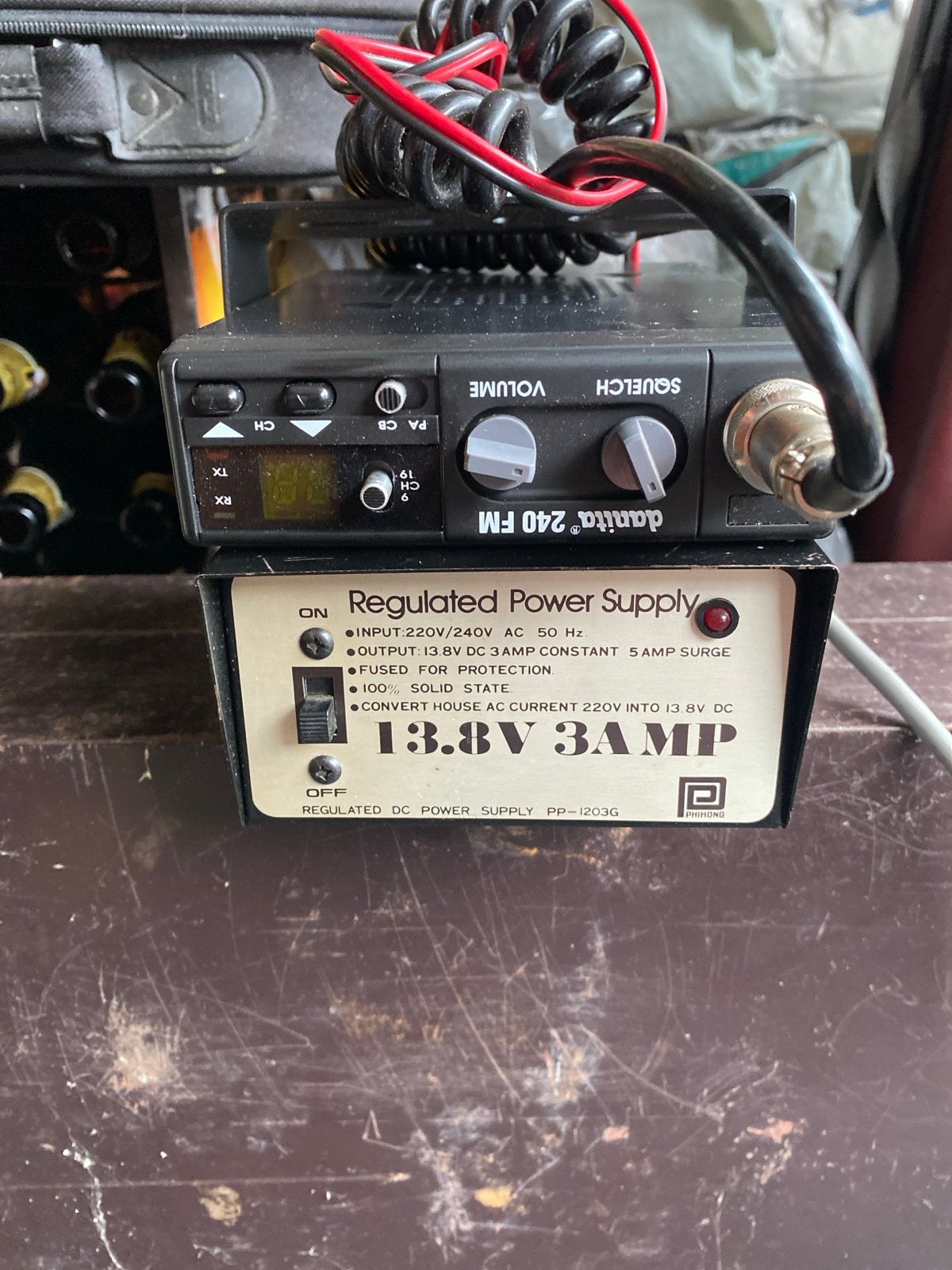 Danita 240 FM CB-radio met gereguleerde voeding, Ophalen of Verzenden, Gebruikt