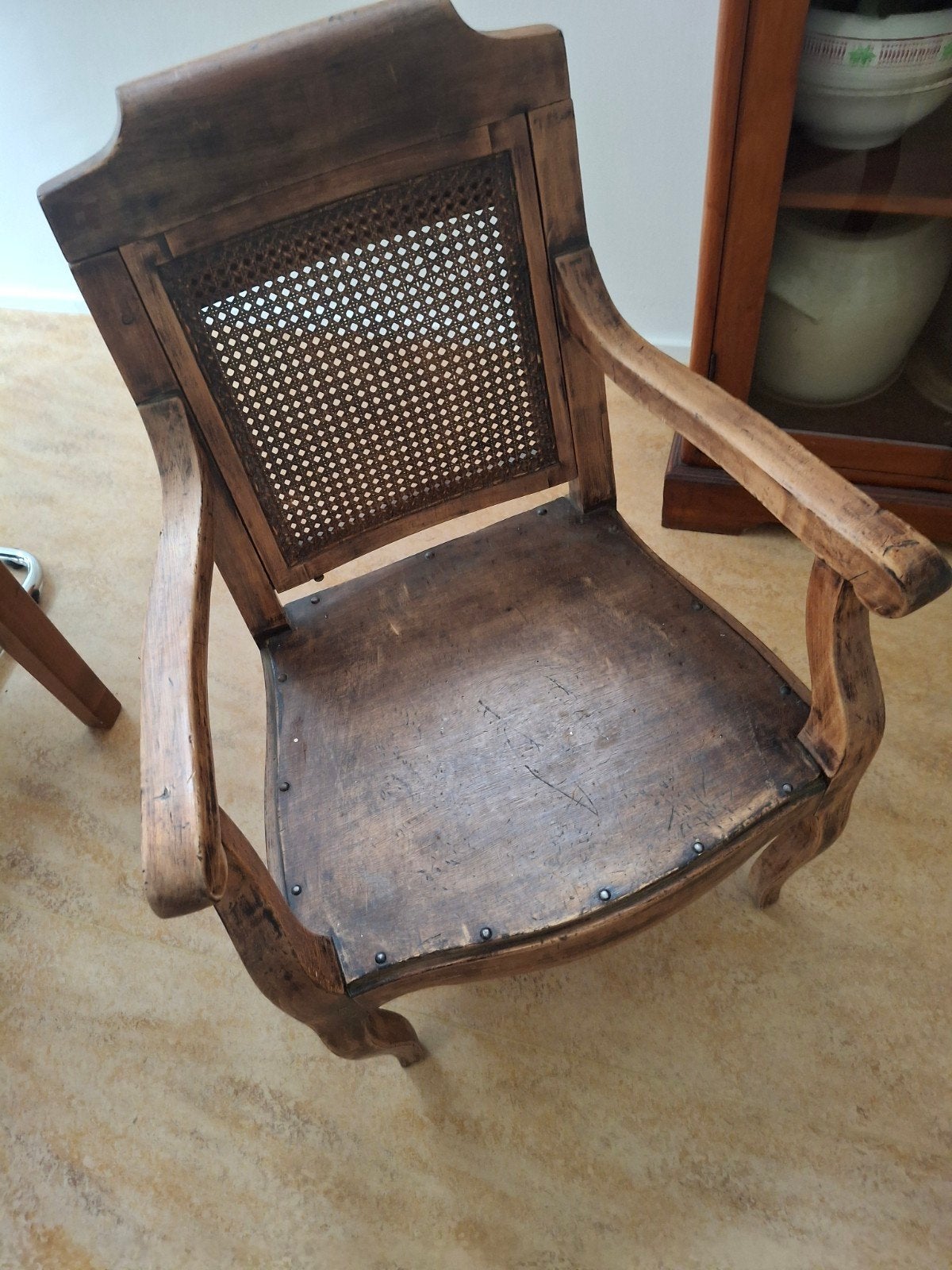 Bijzonder mooie oude franse kappersstoel  uit jaren 1920., Ophalen