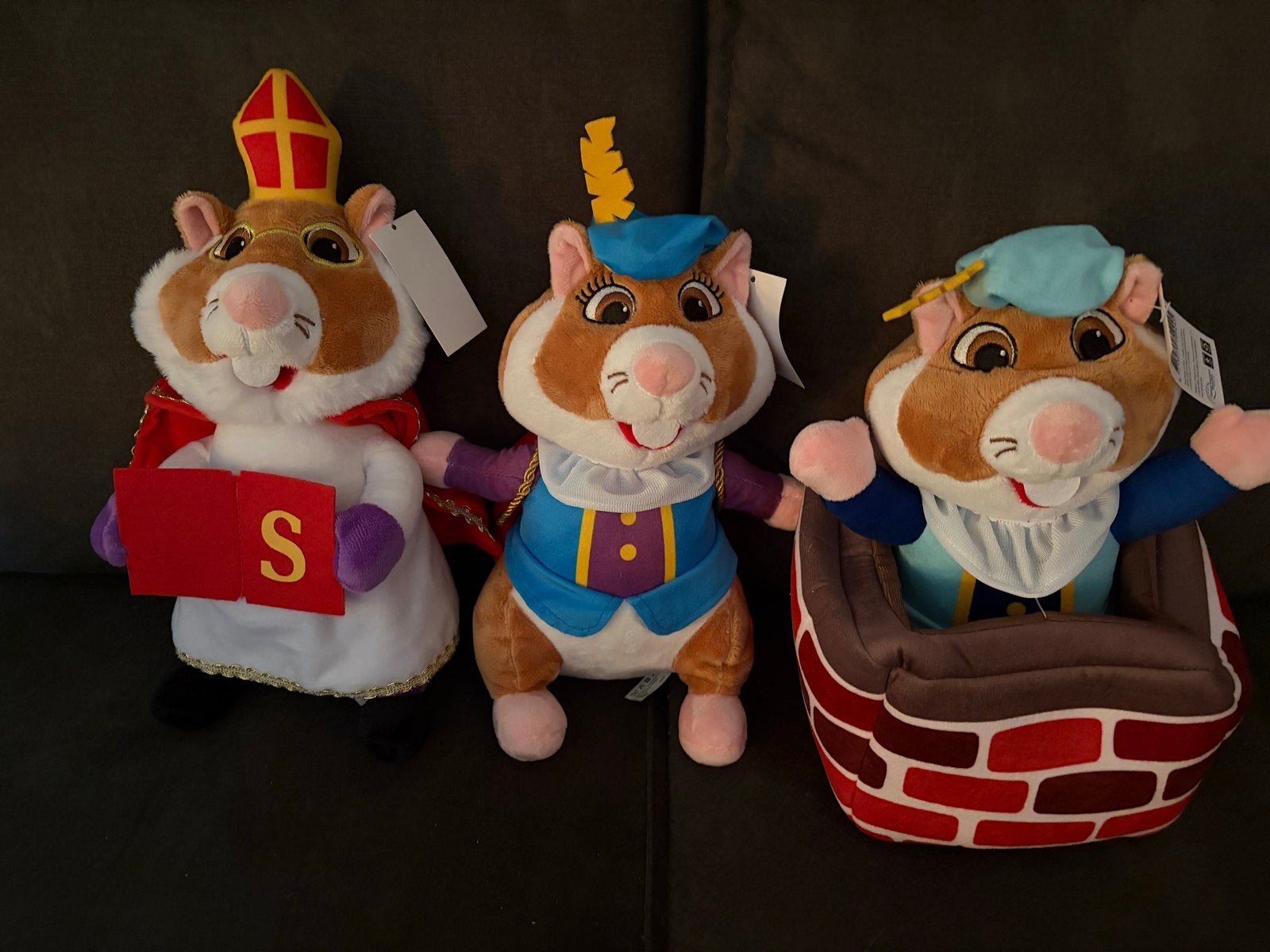 3 Hamster knuffels van de Efteling, nieuw met kaartjes, Ophalen, Overige merken, Hamster, Nieuw