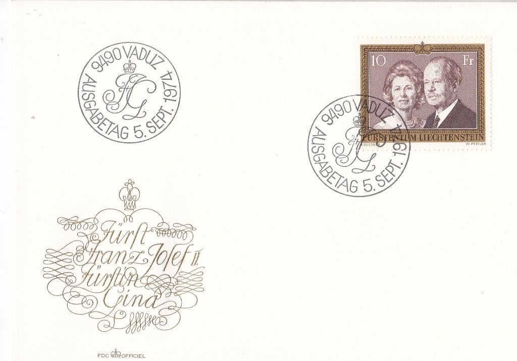 Liechtenstein FDC - Fürstenpaar - M 614, Postzegels en Munten, Postzegels | Eerstedagenveloppen, Verzenden, Onbeschreven, Europa