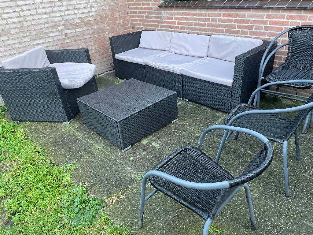 tuinmeubelen, Tuin en Terras, Tuinsets en Loungesets, Ophalen, Gebruikt, Wicker, Tuinset
