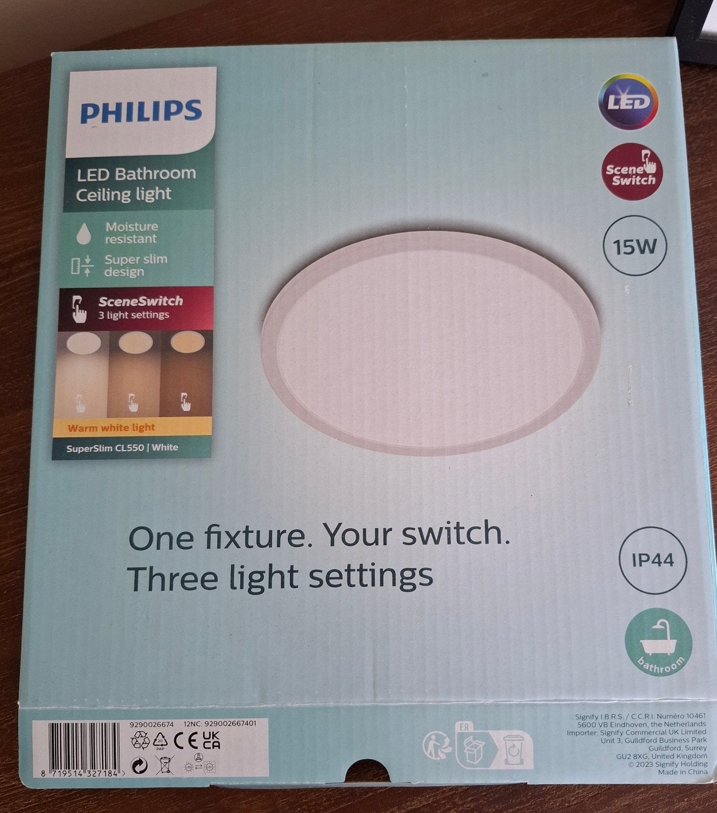 Philips LED Badkamer Plafondlamp -Wit (nieuw in doos), Ophalen, Kunststof, Modern, LED