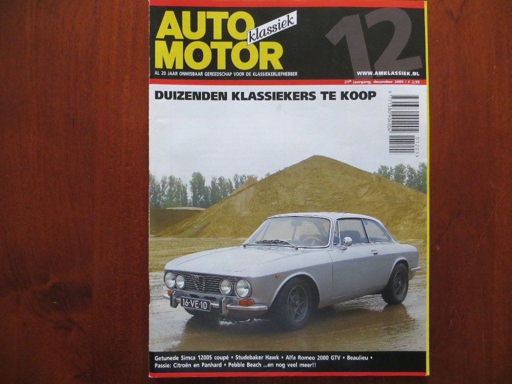 Auto Motor Klassiek 12 2005 Simca 1200S, Hawk, Alfa 2000 GTV, Ophalen of Verzenden, Nieuw, Alfa Romeo