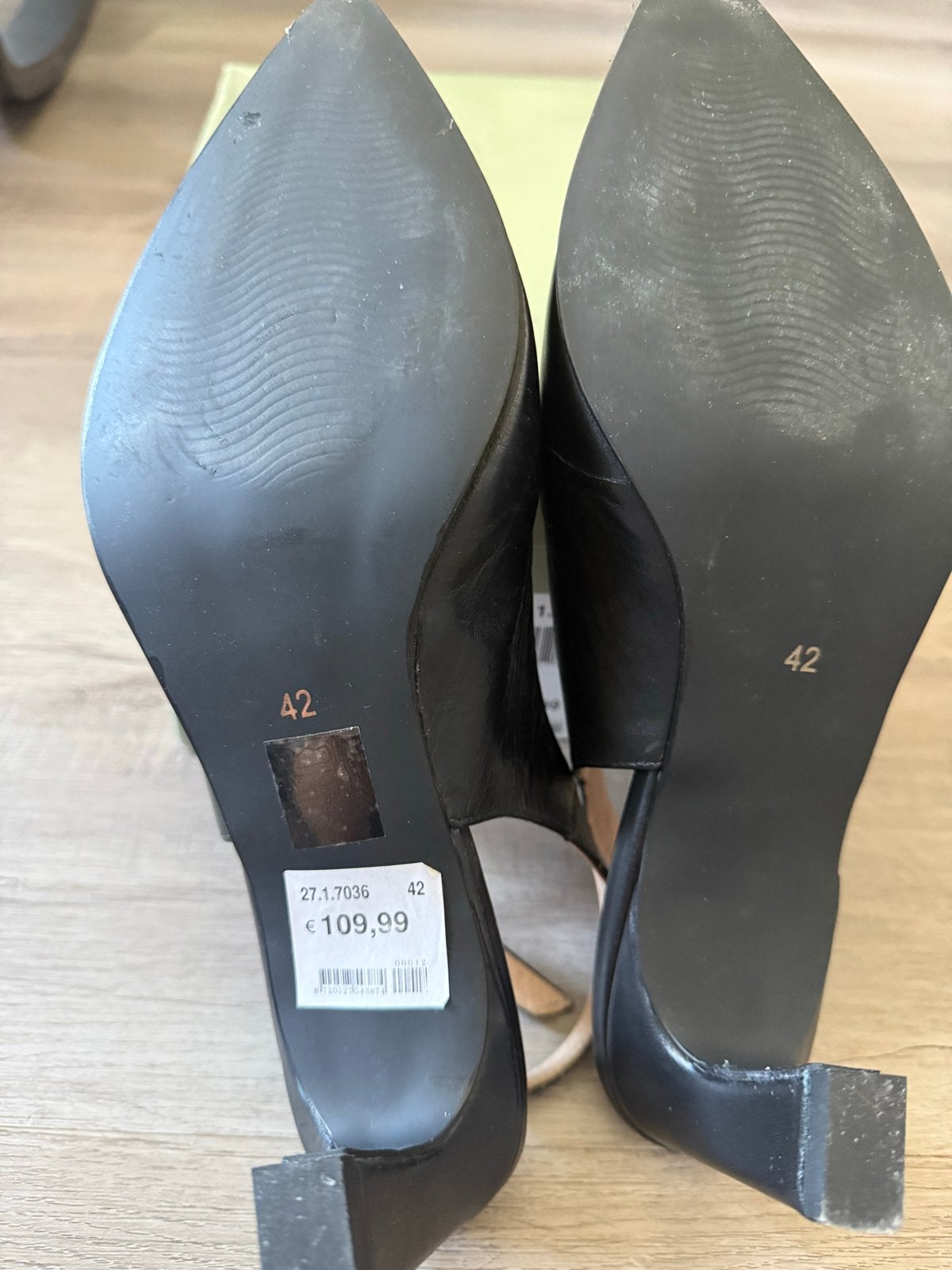Zwarte slingback pumps - Maat 42 - Nieuwstaat, Ophalen of Verzenden, Zo goed als nieuw, Zwart
