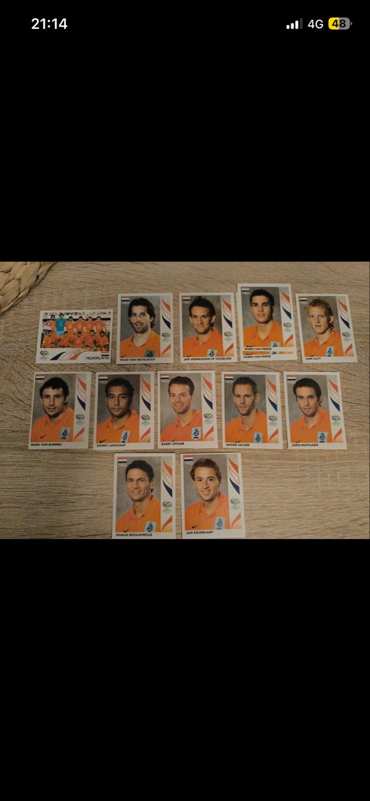 Voetbalplaatjes Oranje WK 2006, Verzamelen, Ophalen of Verzenden, Zo goed als nieuw, Overige binnenlandse clubs, Poster, Plaatje of Sticker