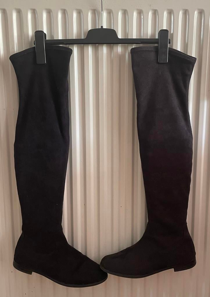 Knielaarzen, overknee laarzen maat 40, Kleding | Dames, Schoenen, Verzenden, Zo goed als nieuw, Zwart, Hoge laarzen