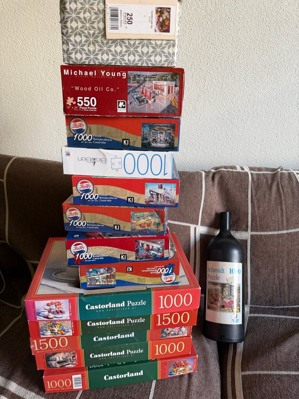 Grote collectie legpuzzels (1000, 1500, 250, 550 stukjes), Ophalen of Verzenden, Minder dan 500 stukjes, Gebruikt, Legpuzzel