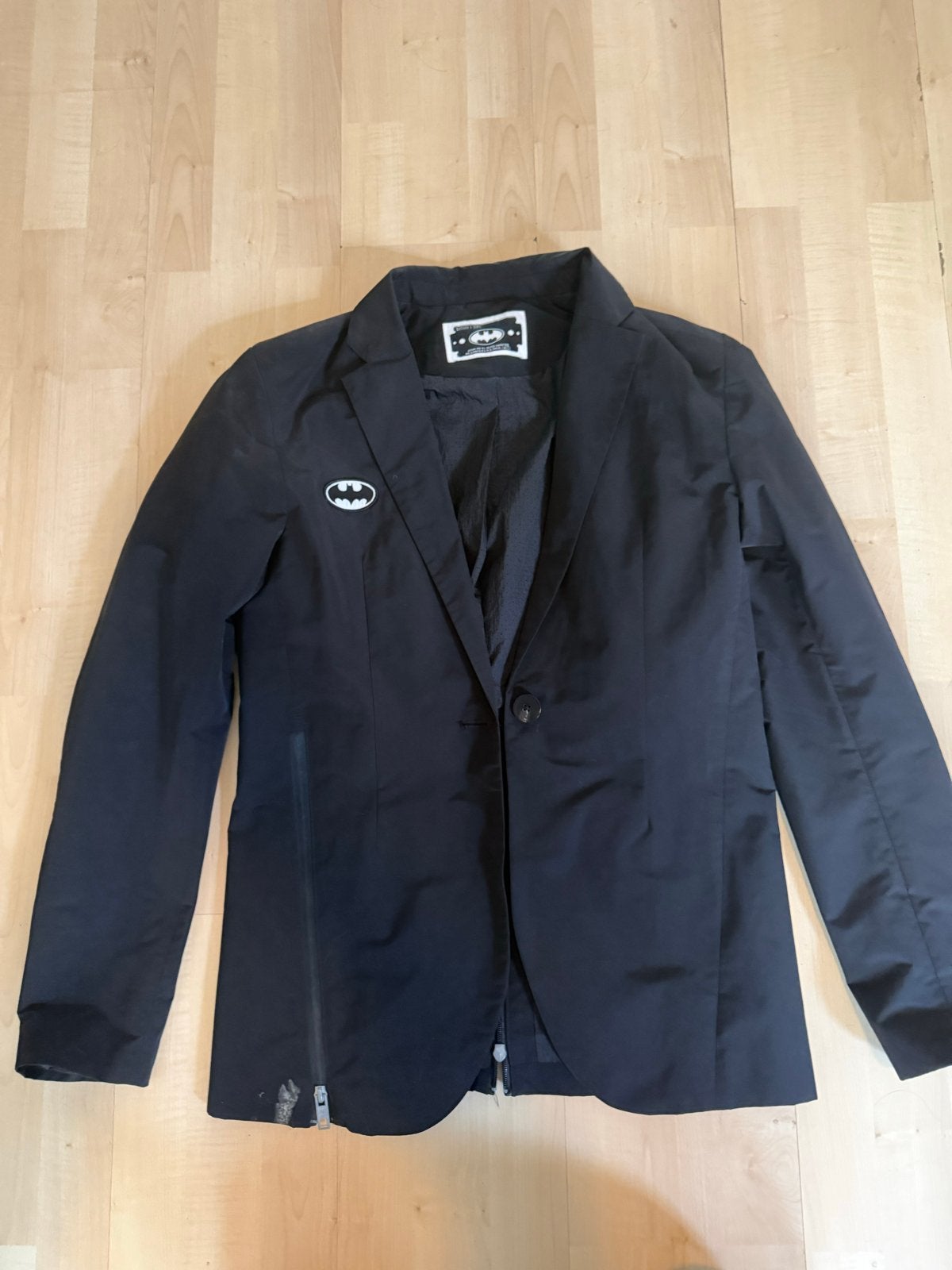 SMFK x Zwart Batman Jasje - Maat M, Zwart, Zo goed als nieuw, Jasje, Ophalen