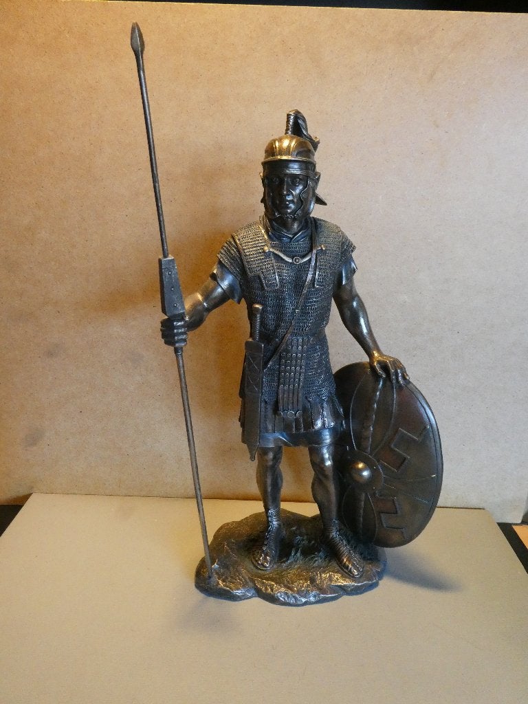 VERONESE DESIGN: ROMEINSE SOLDAAT met speer en schild/bieden, Verzamelen, Ophalen of Verzenden, Zo goed als nieuw, Mens